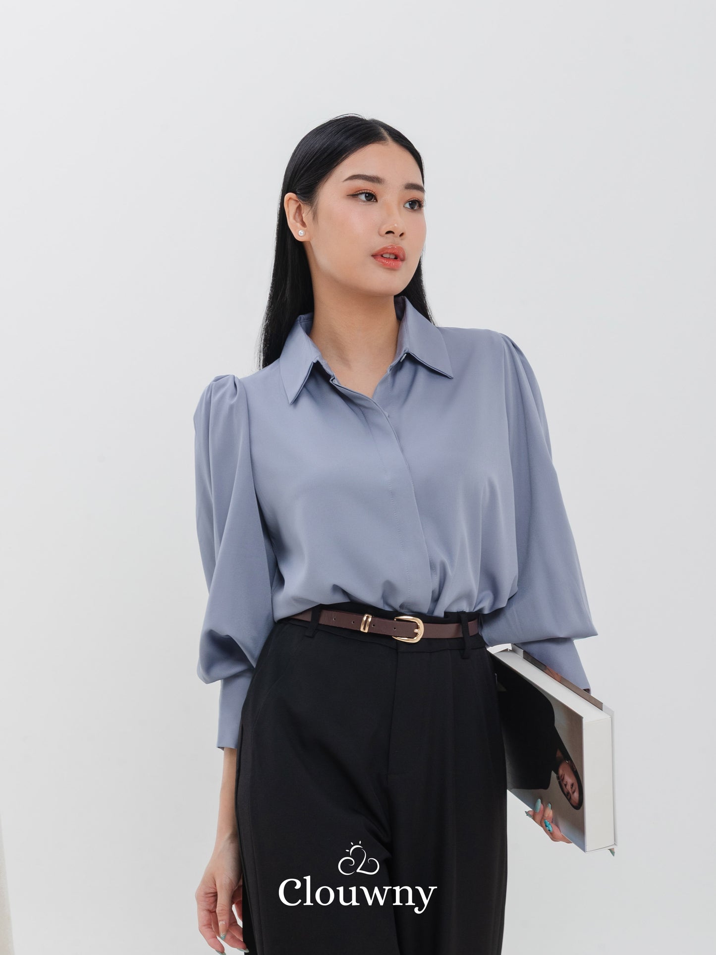 Shanika Shirt Longsleeve - Grey