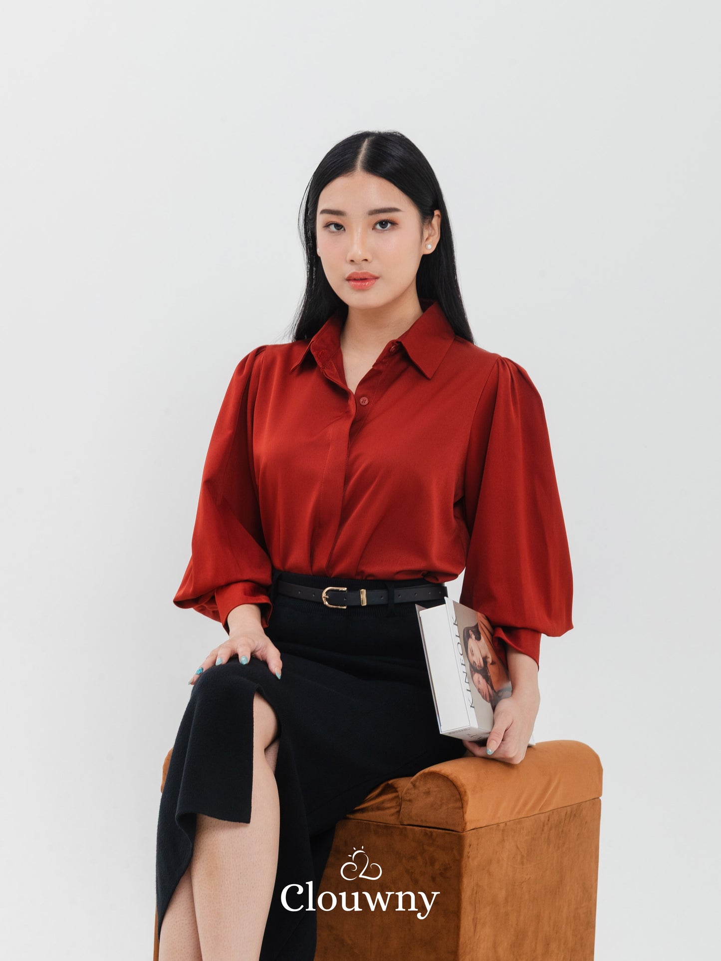 Shanika Shirt Longsleeve - Brick