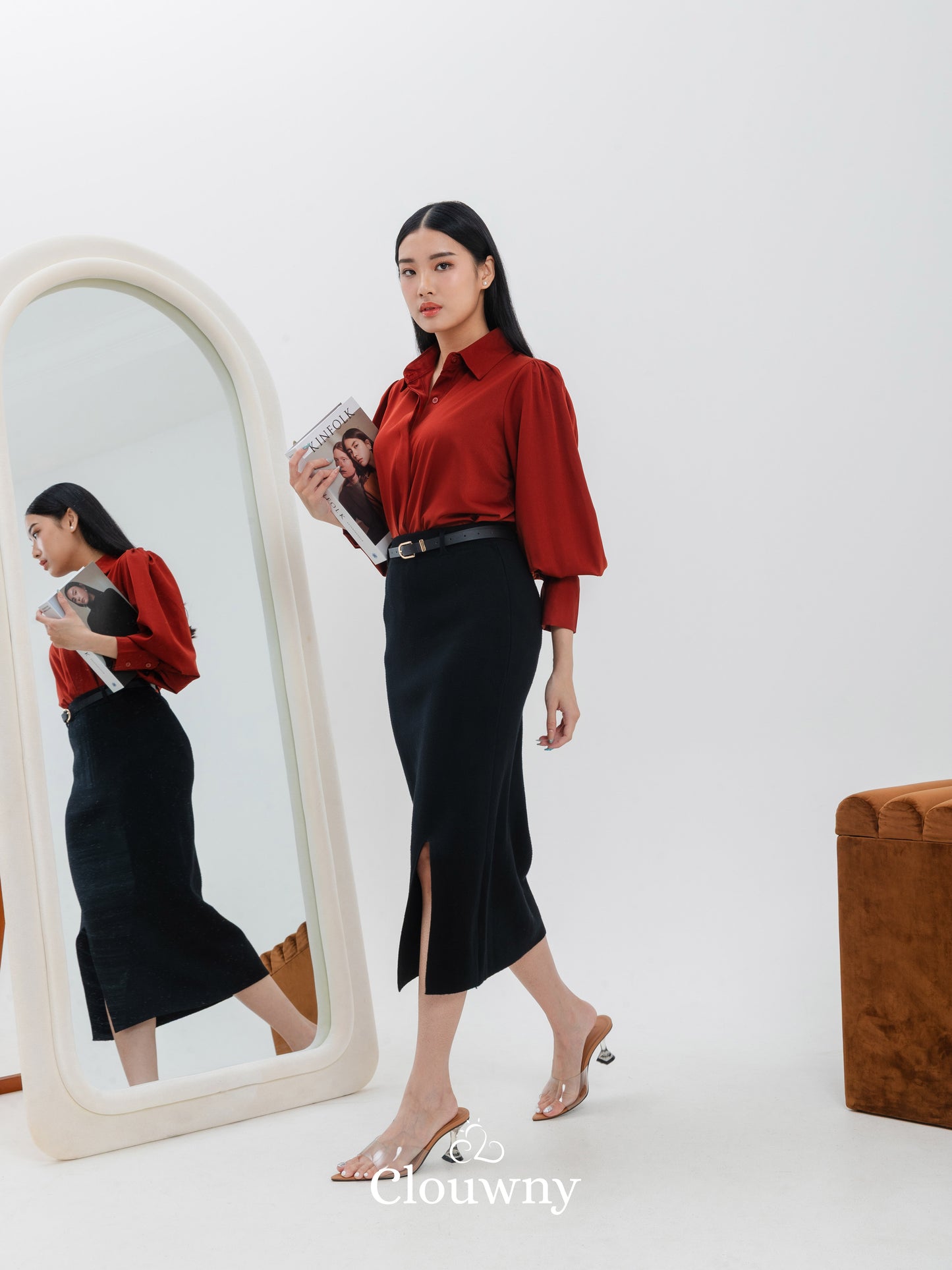 Shanika Shirt Longsleeve - Brick