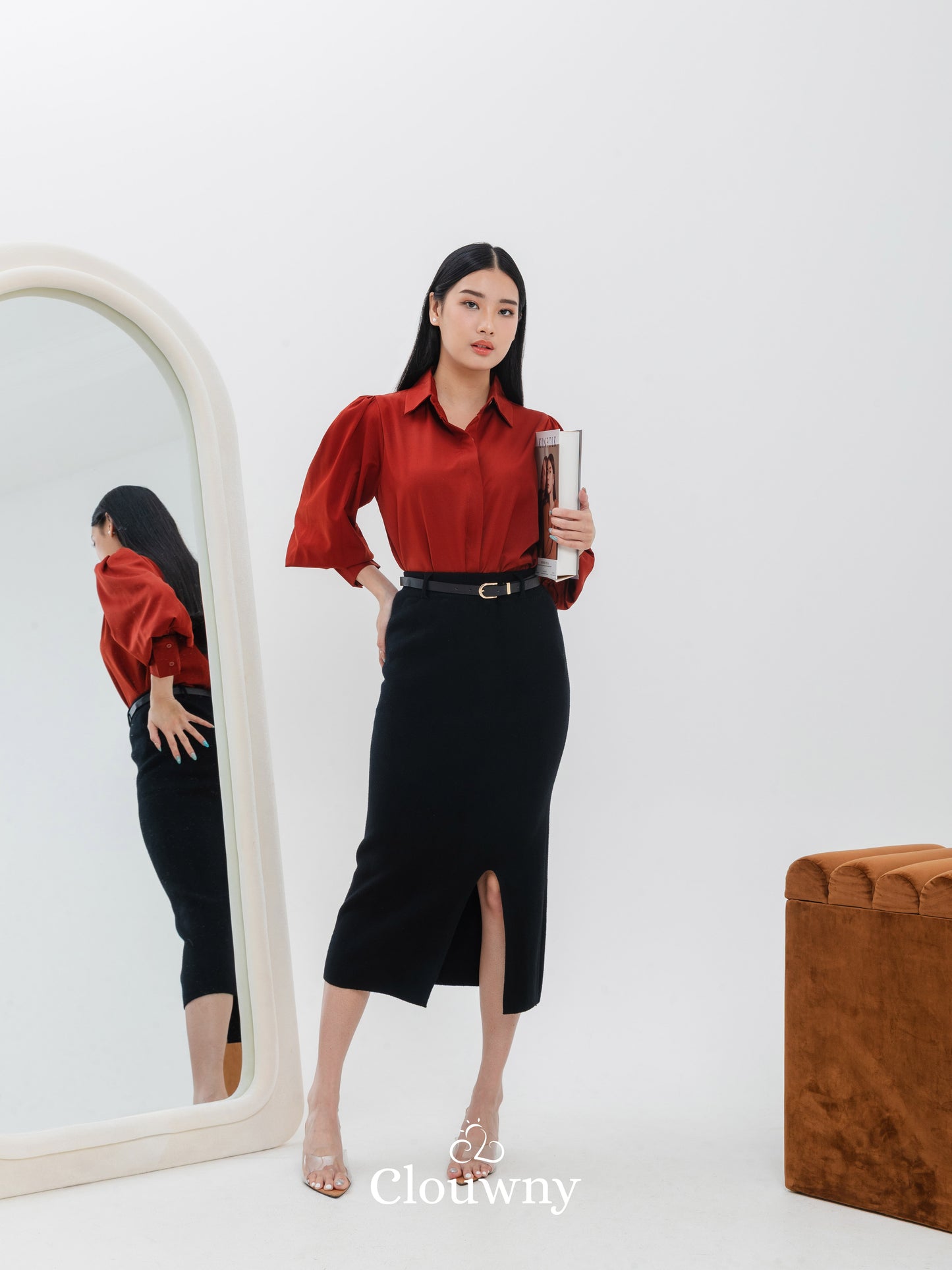 Shanika Shirt Longsleeve - Brick