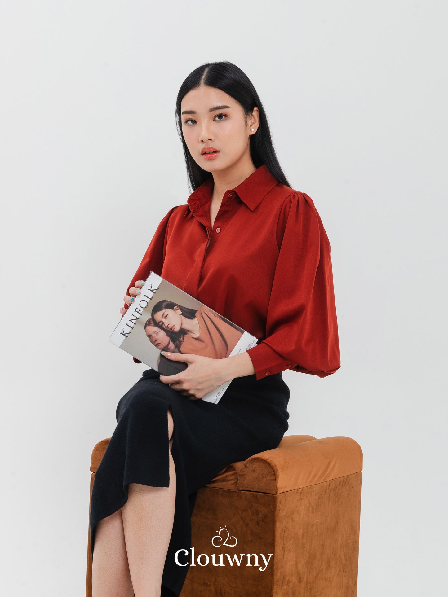 Shanika Shirt Longsleeve - Brick