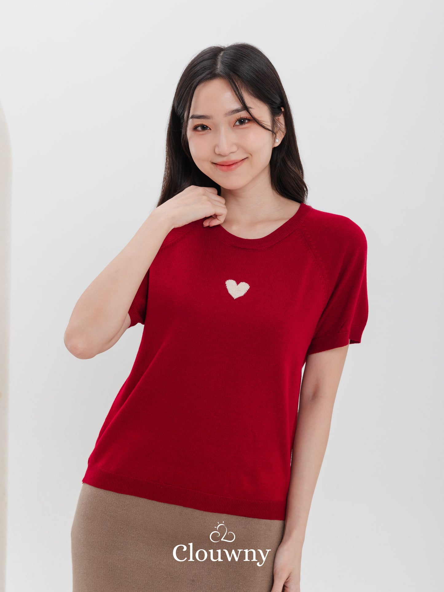 Sona Heart Top - Maroon