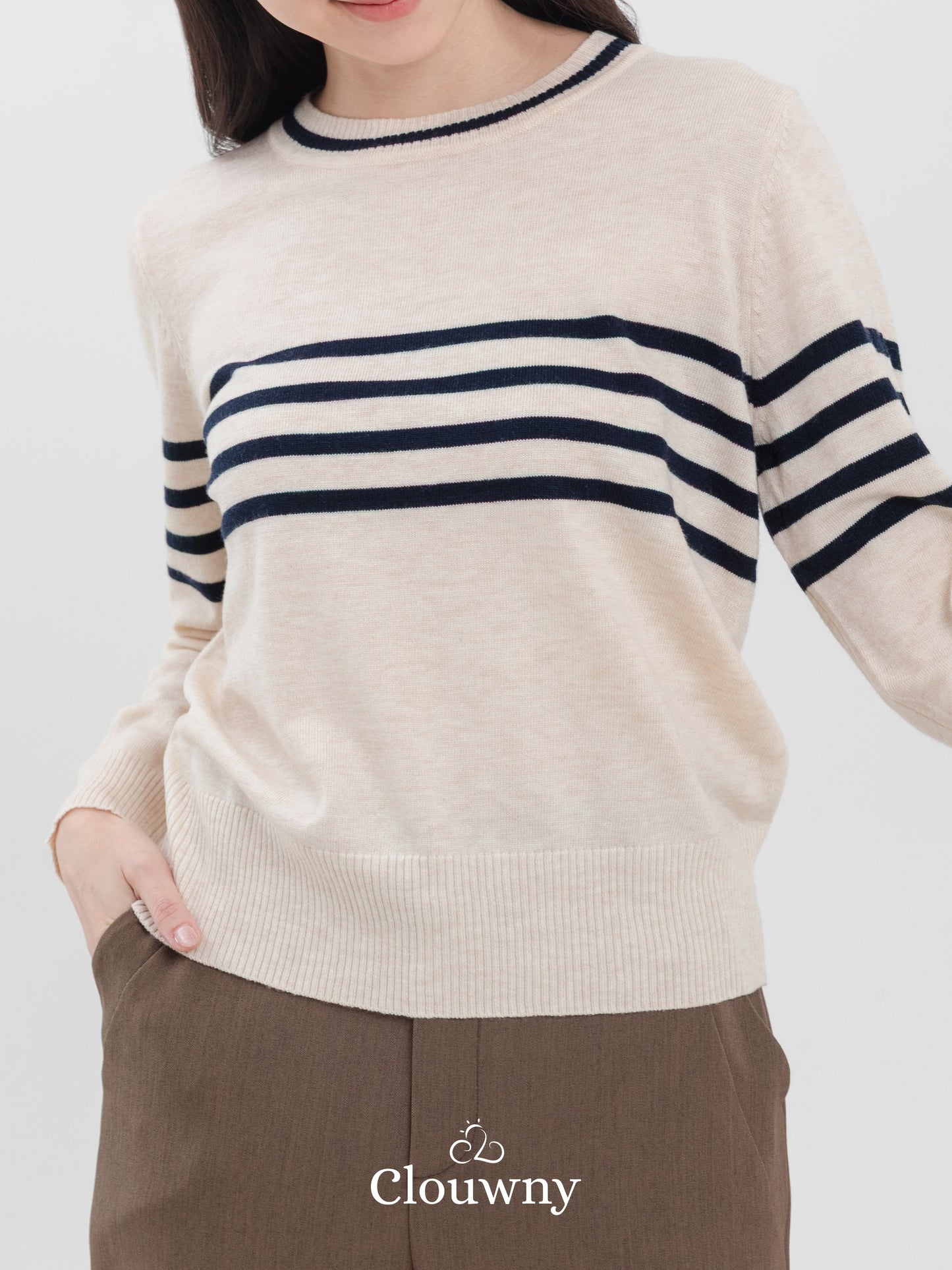 Tanya Stripes Longsleeve - Cream