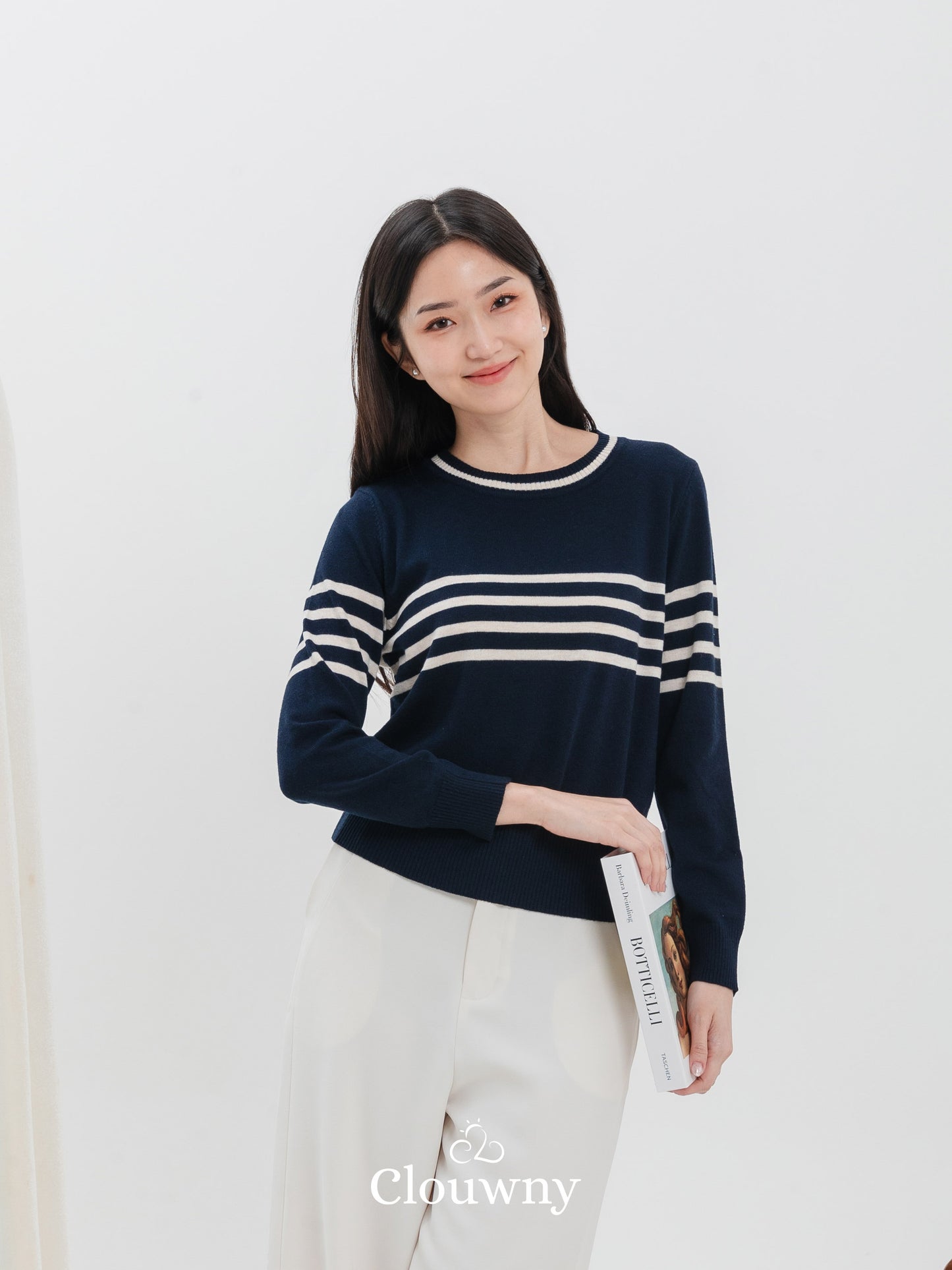 Tanya Stripes Longsleeve - Navy