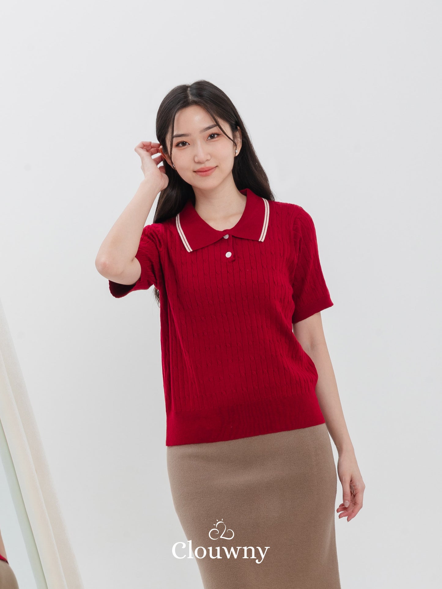 Dorothy Polo Top - Maroon