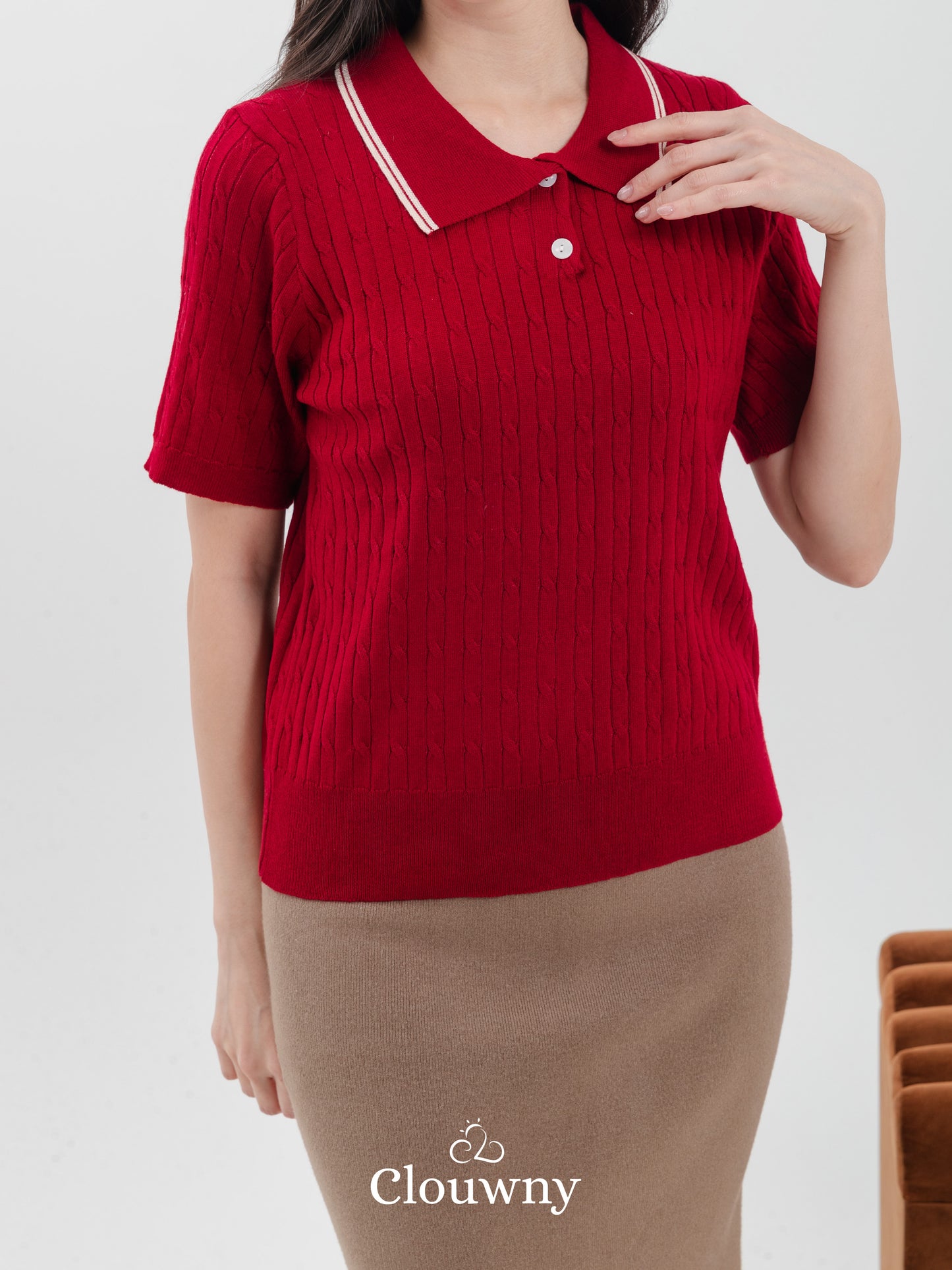 Dorothy Polo Top - Maroon