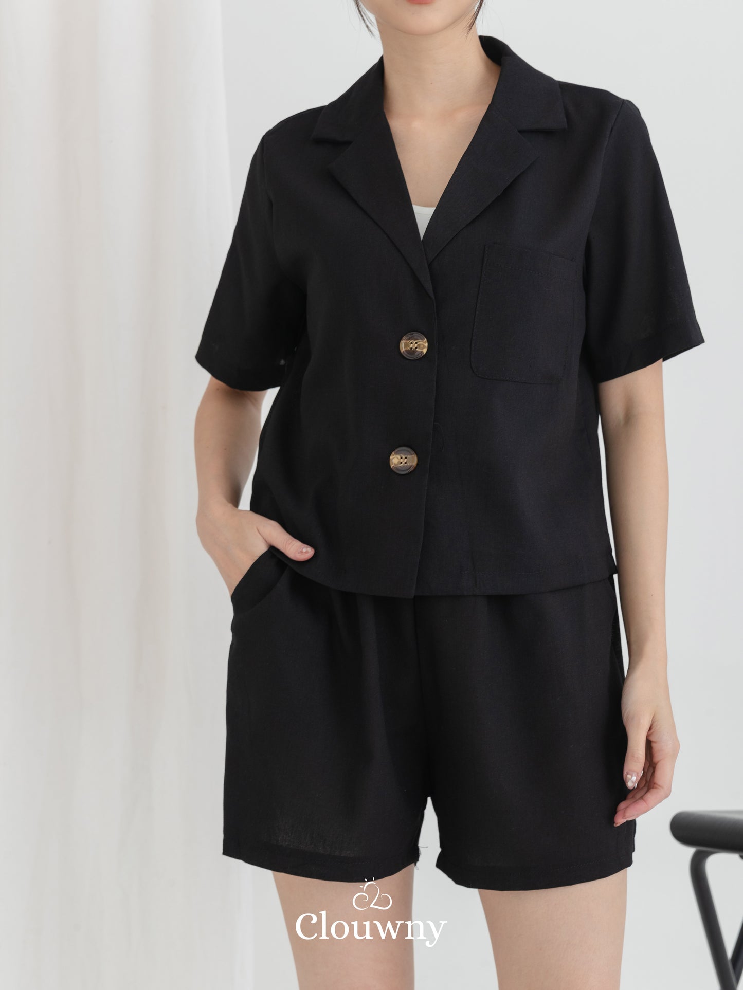Harper Linen Set - Black