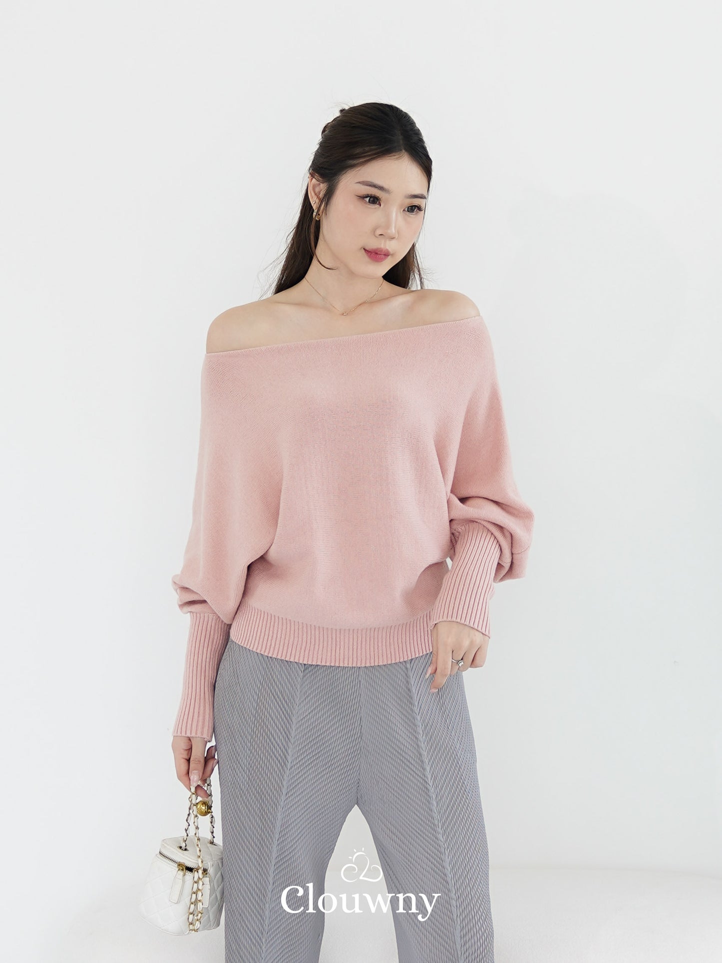 Val Shoulder Knit Top - Pink