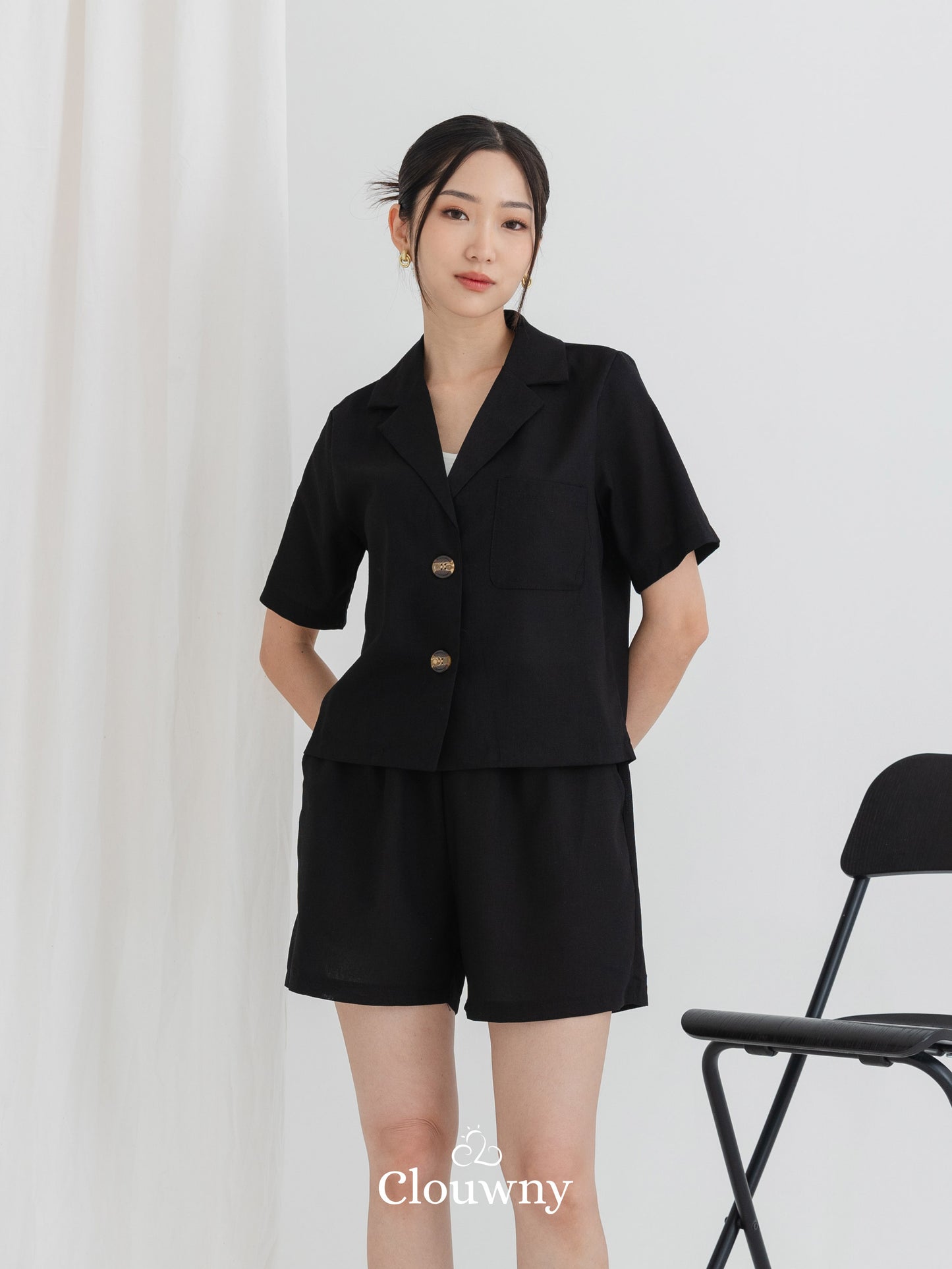 Harper Linen Set - Black
