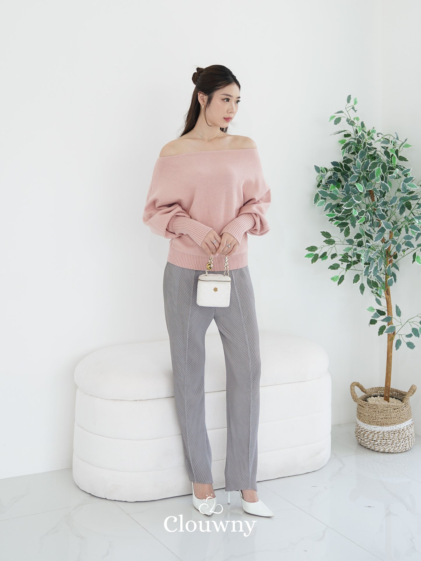 Val Shoulder Knit Top - Pink