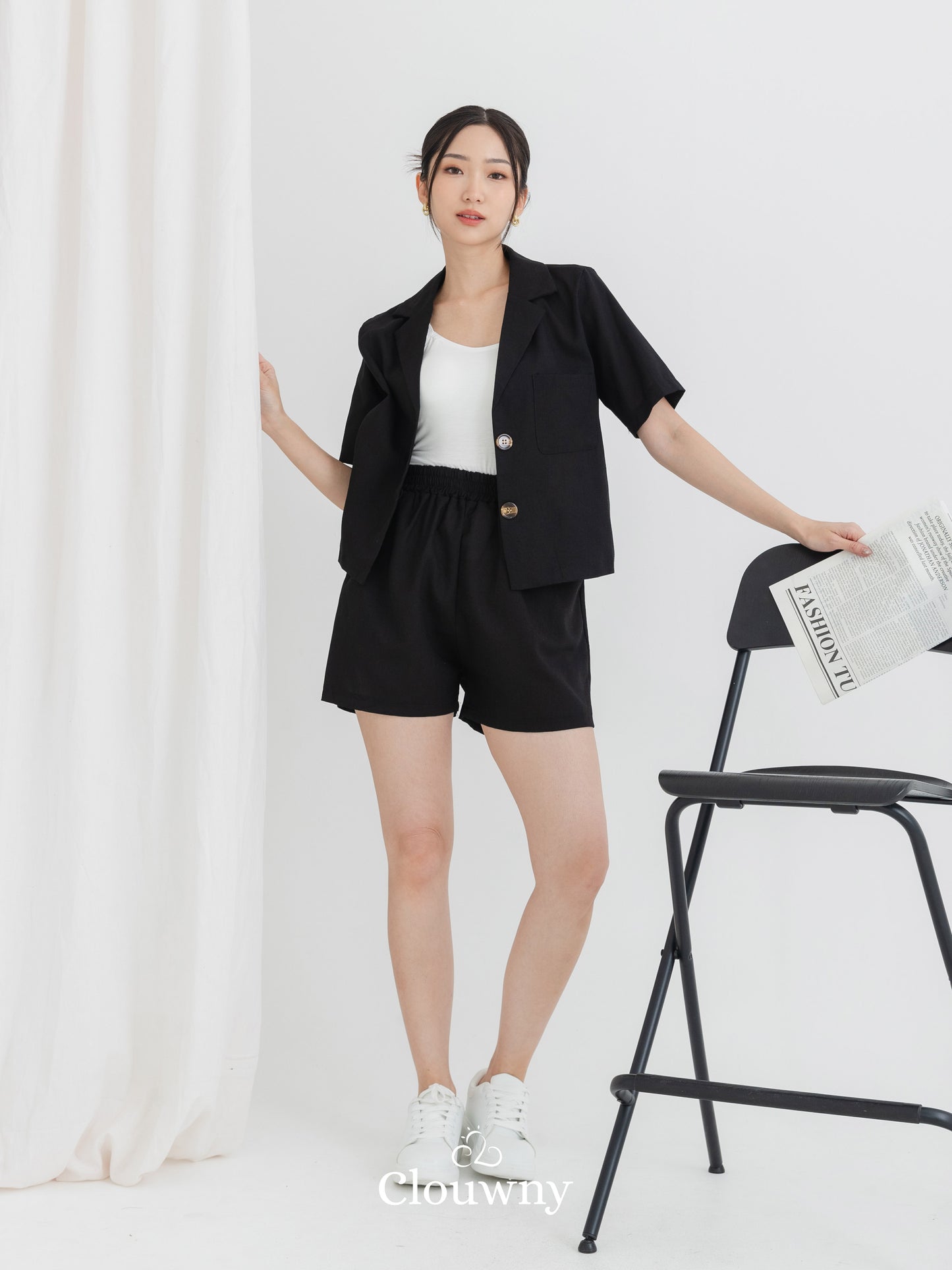 Harper Linen Set - Black