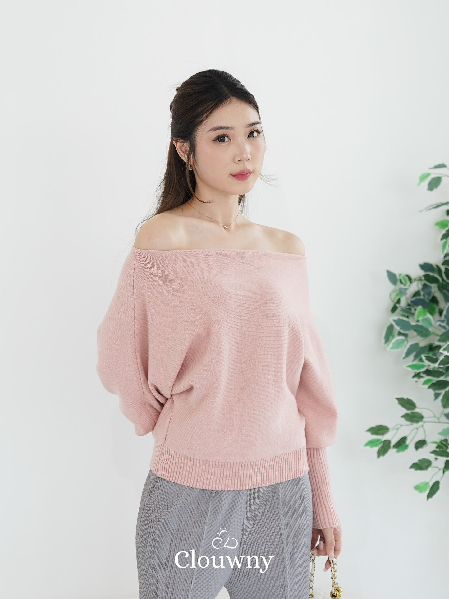 Val Shoulder Knit Top - Pink