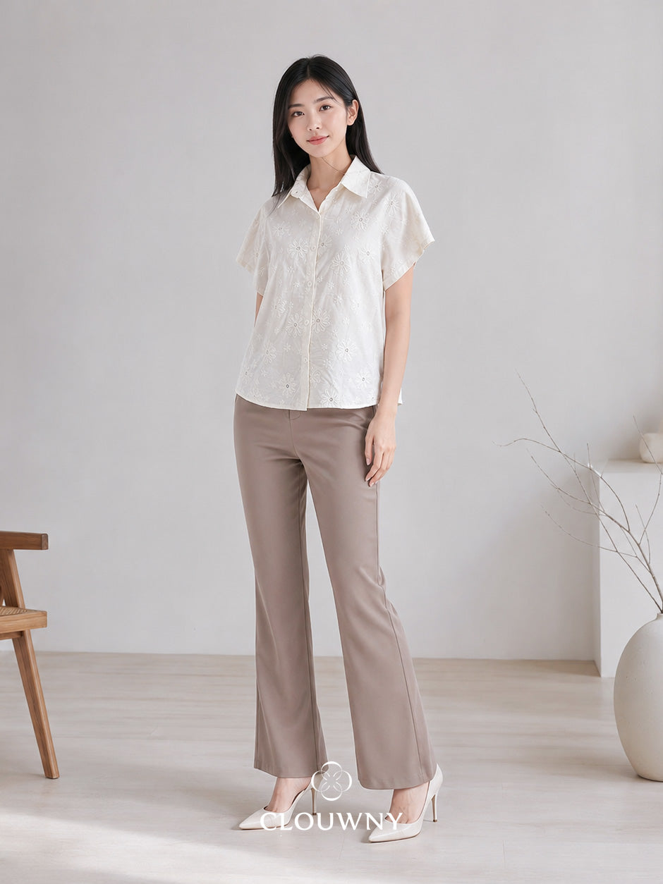 Date lace Shirt - Cream