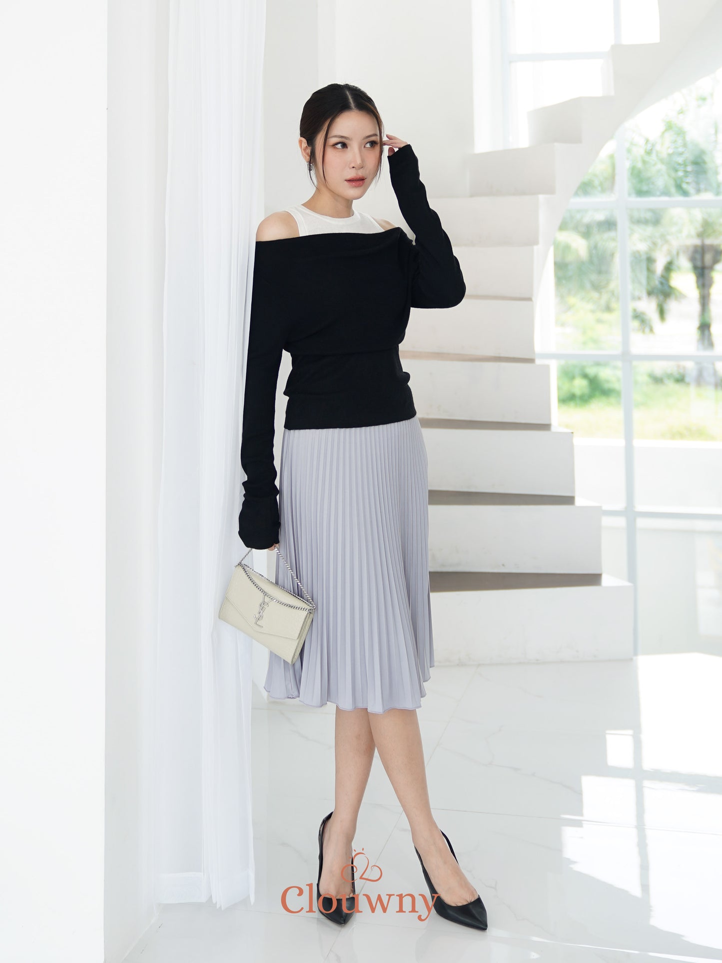 Manor Sabrina Knit Top - Black