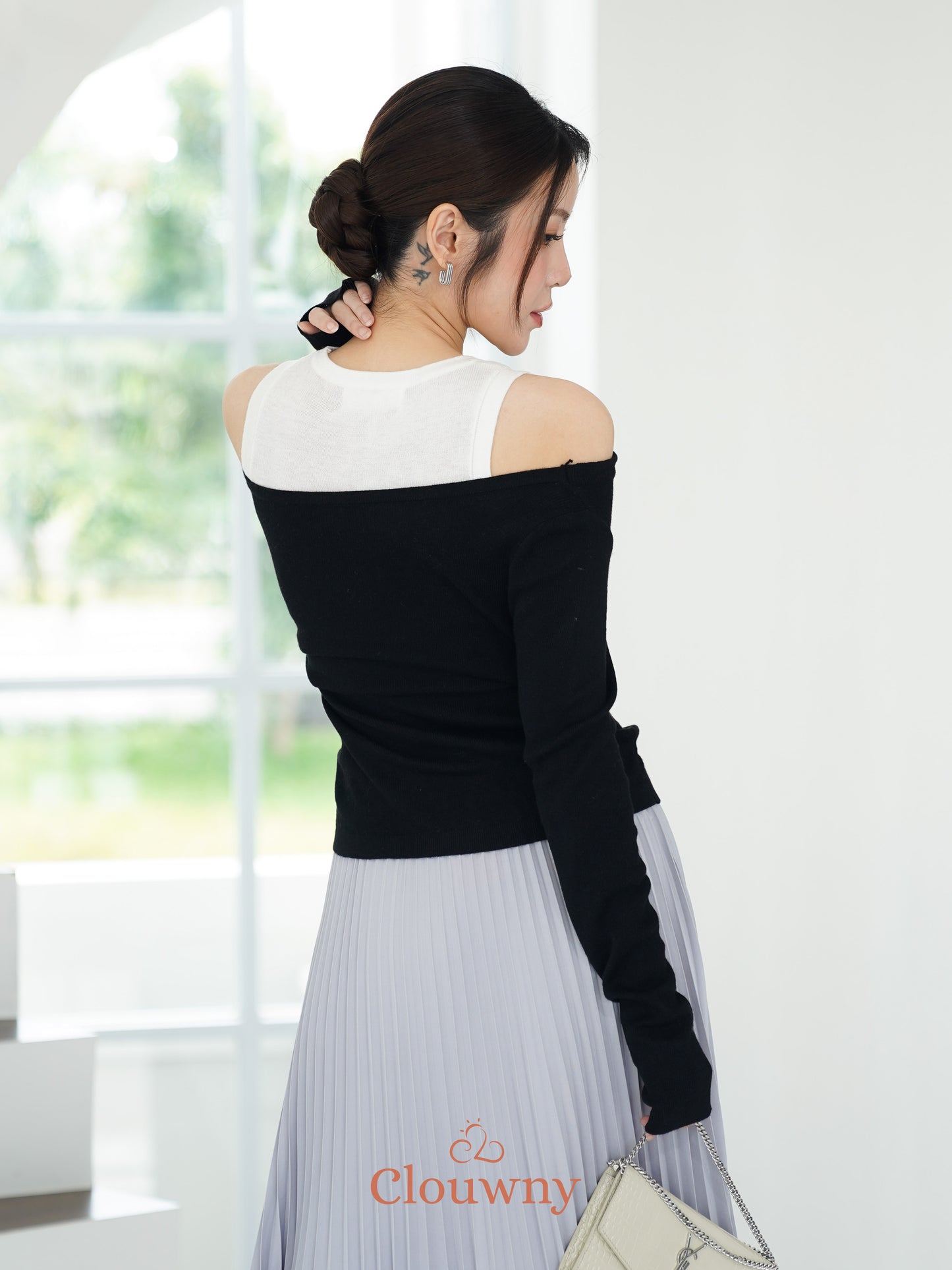 Manor Sabrina Knit Top - Black