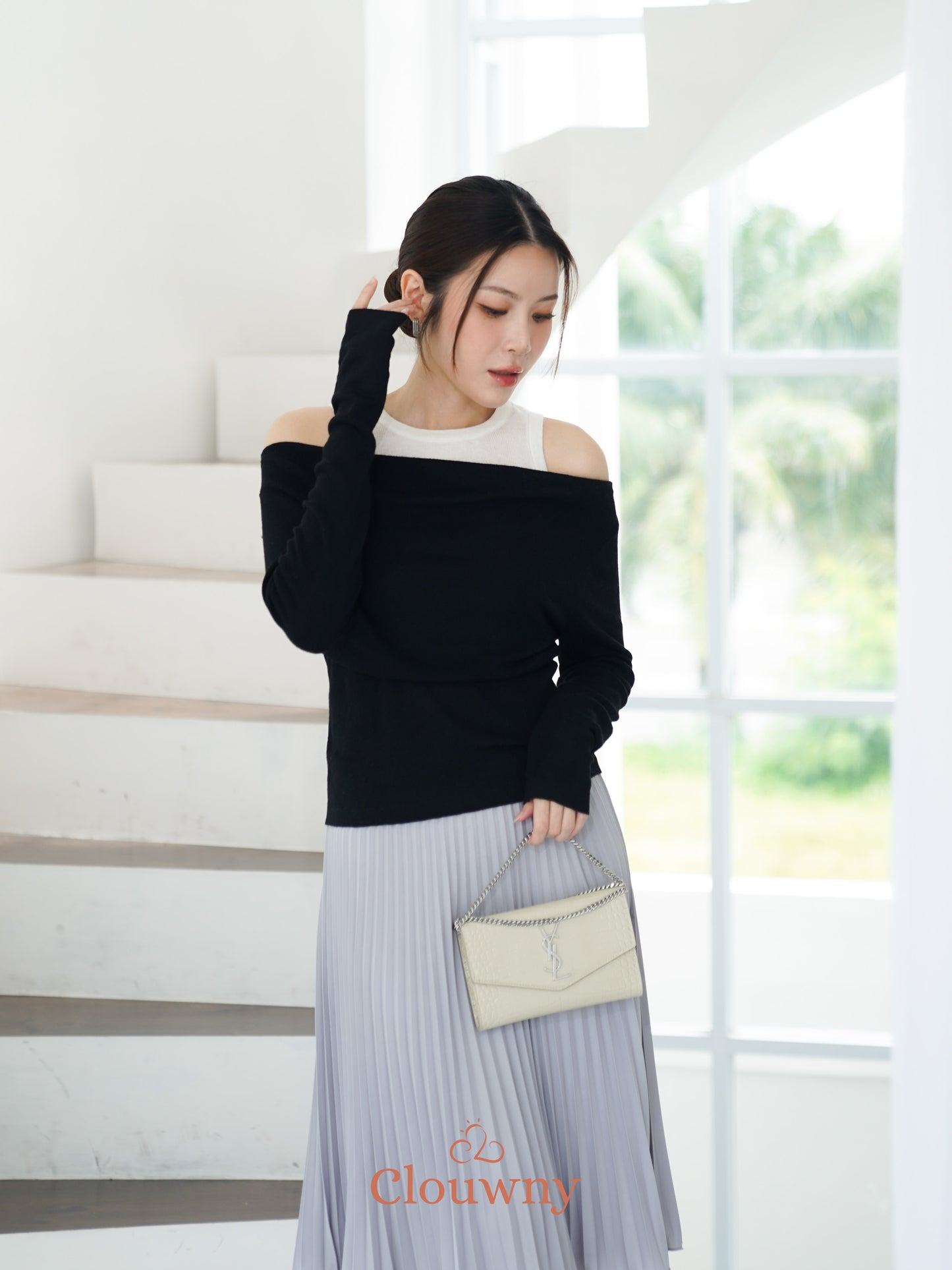 Manor Sabrina Knit Top - Black
