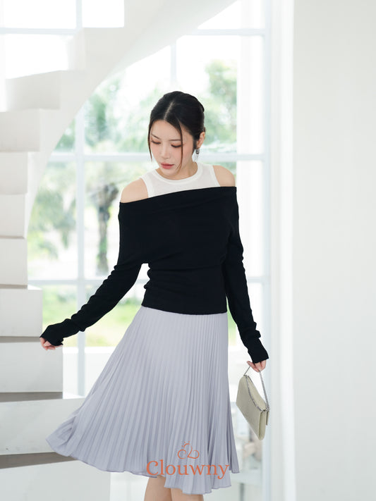 Manor Sabrina Knit Top - Black