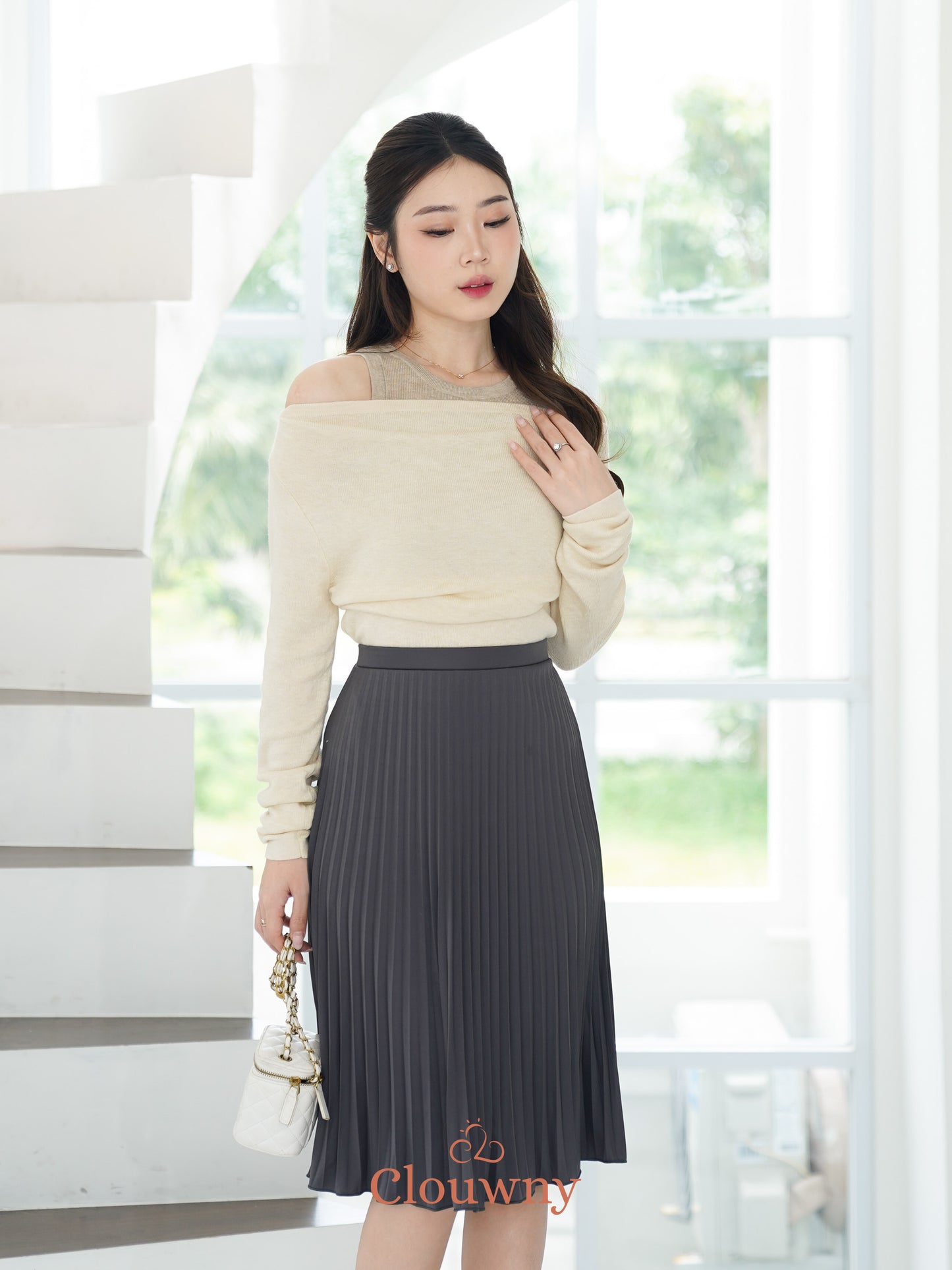 Manor Sabrina Knit Top - Khaki