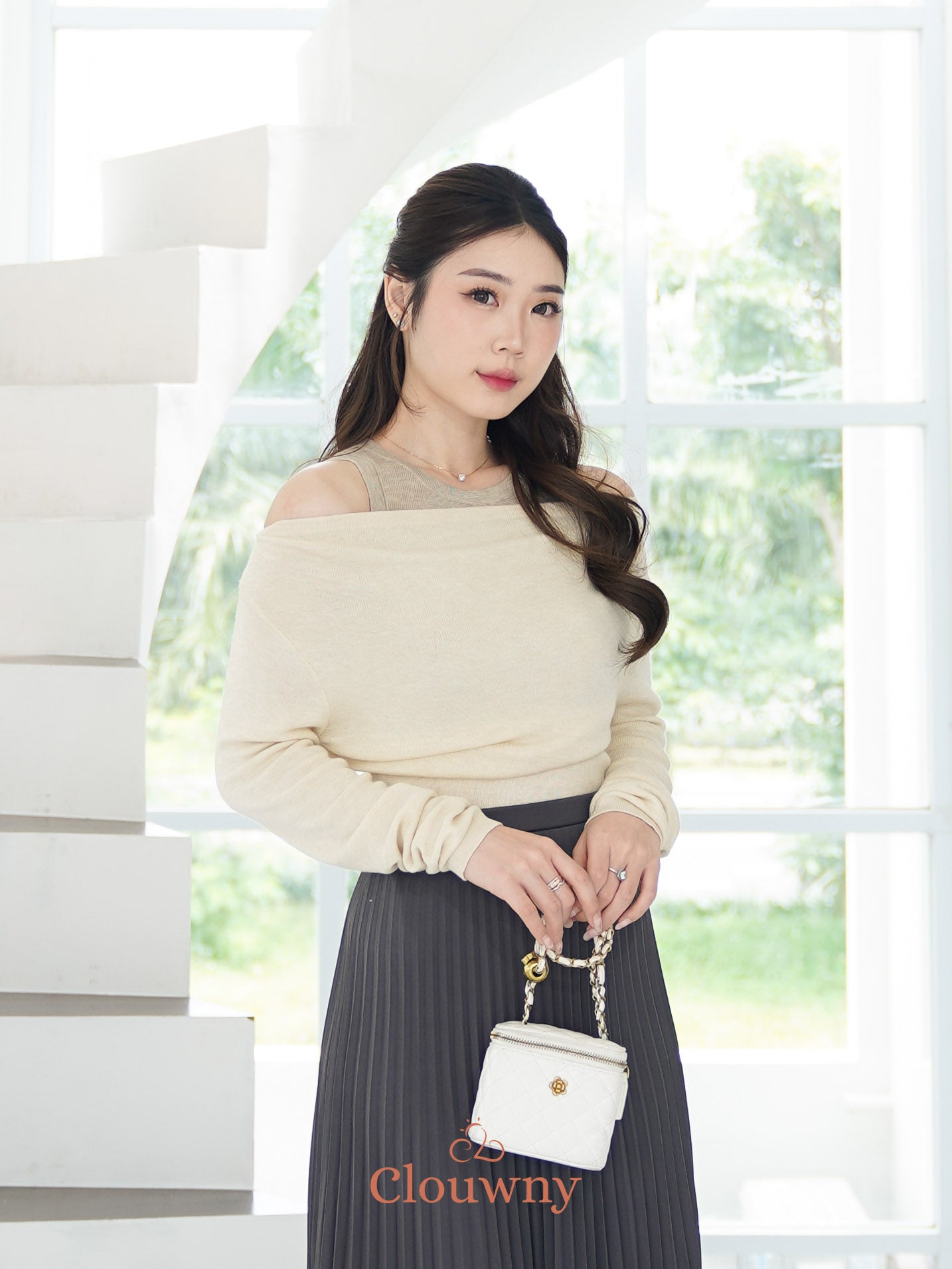 Manor Sabrina Knit Top - Khaki