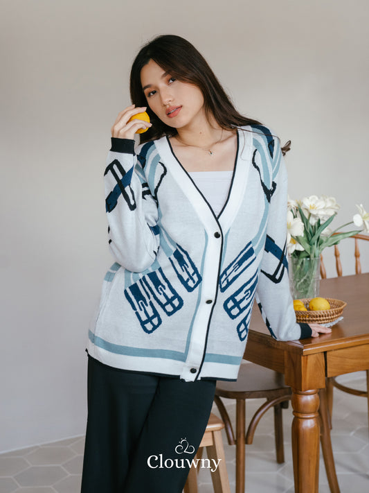 Piere Knit Cardigan - White