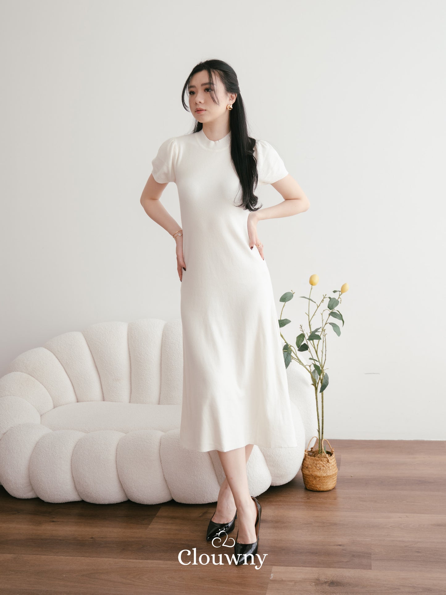 Rusty Knit Dress - Broken White