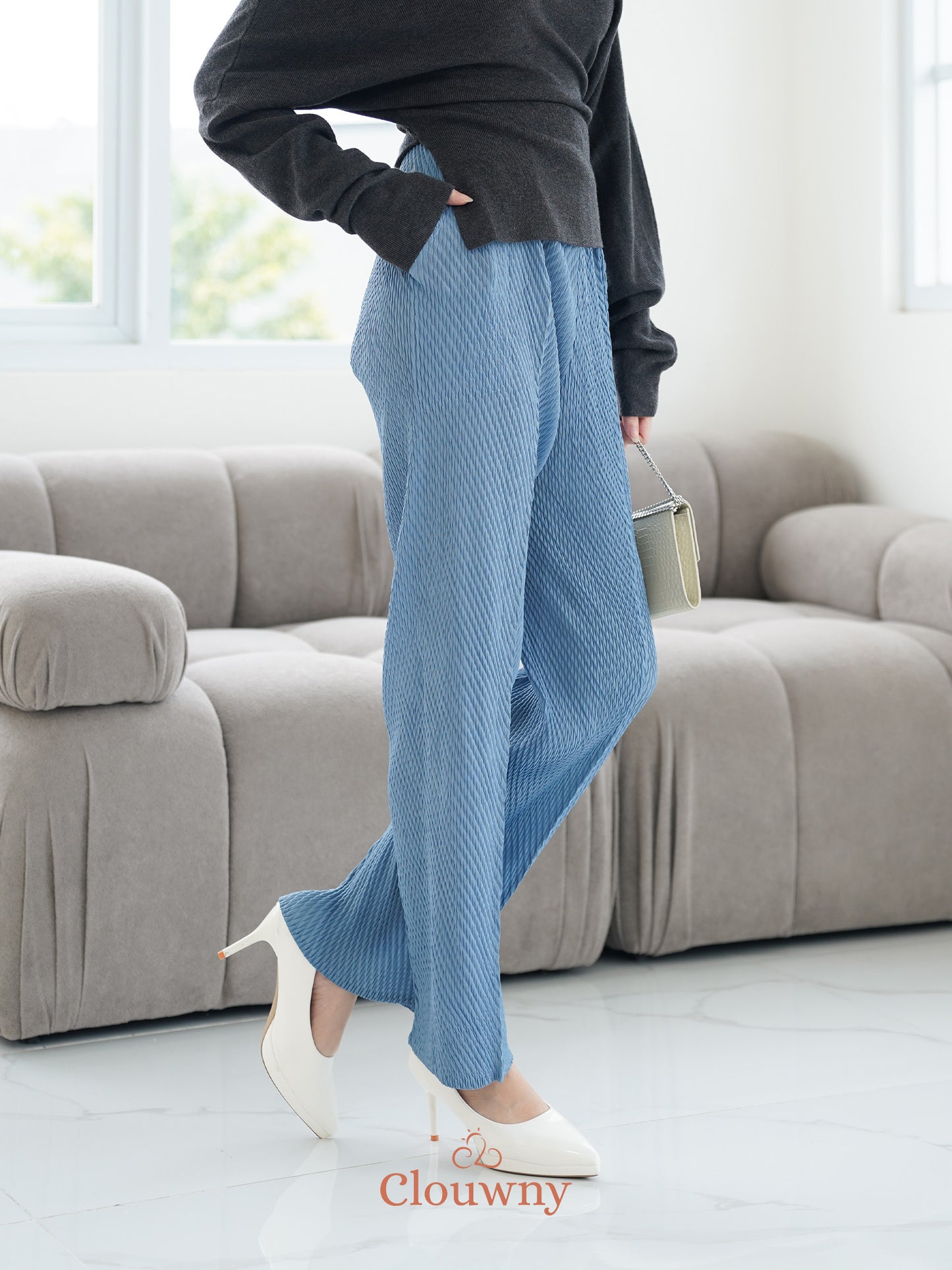 Ollie Pencil Pants - Blue