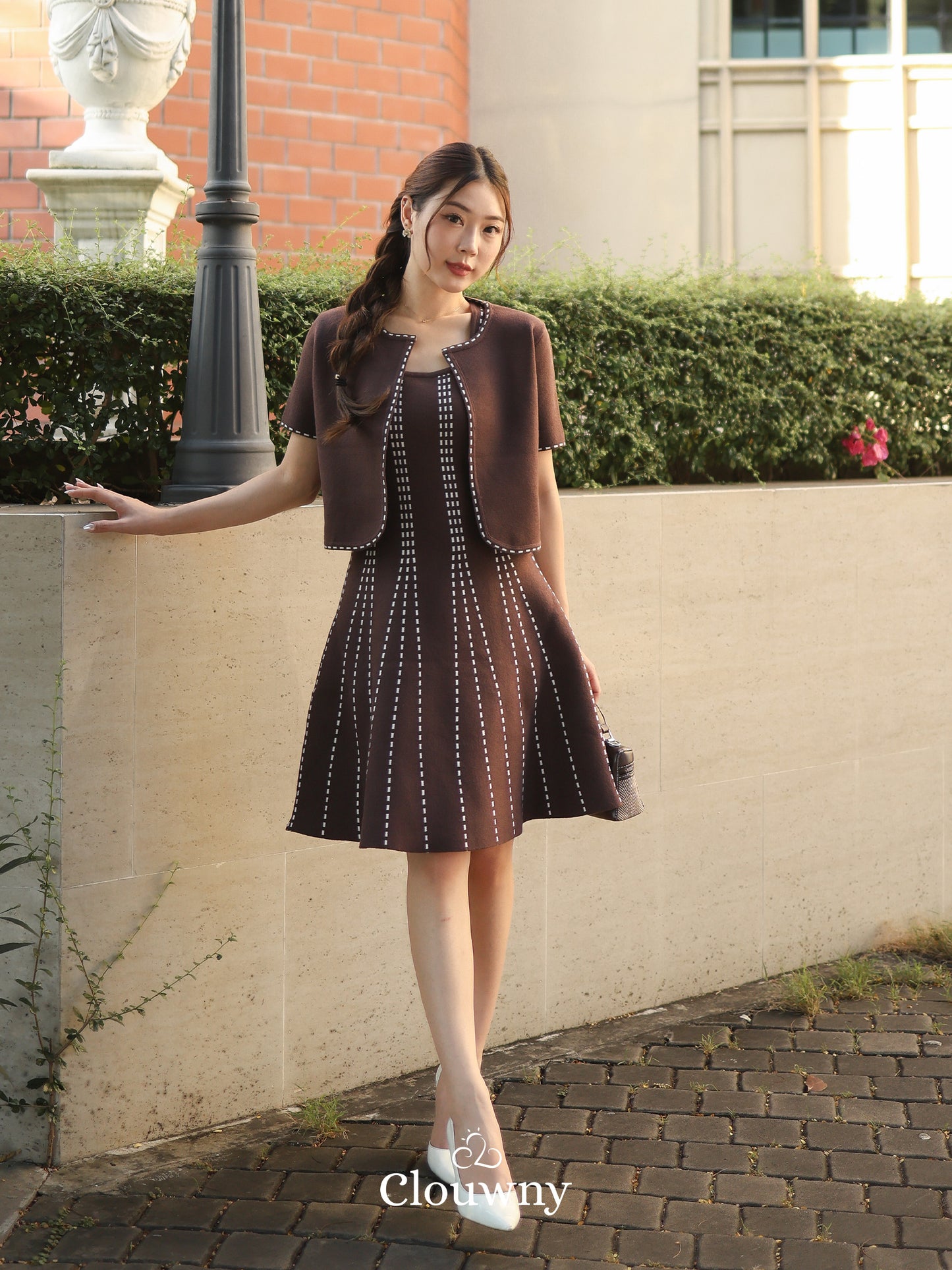 Girona Stitches Knit Set - Coffee