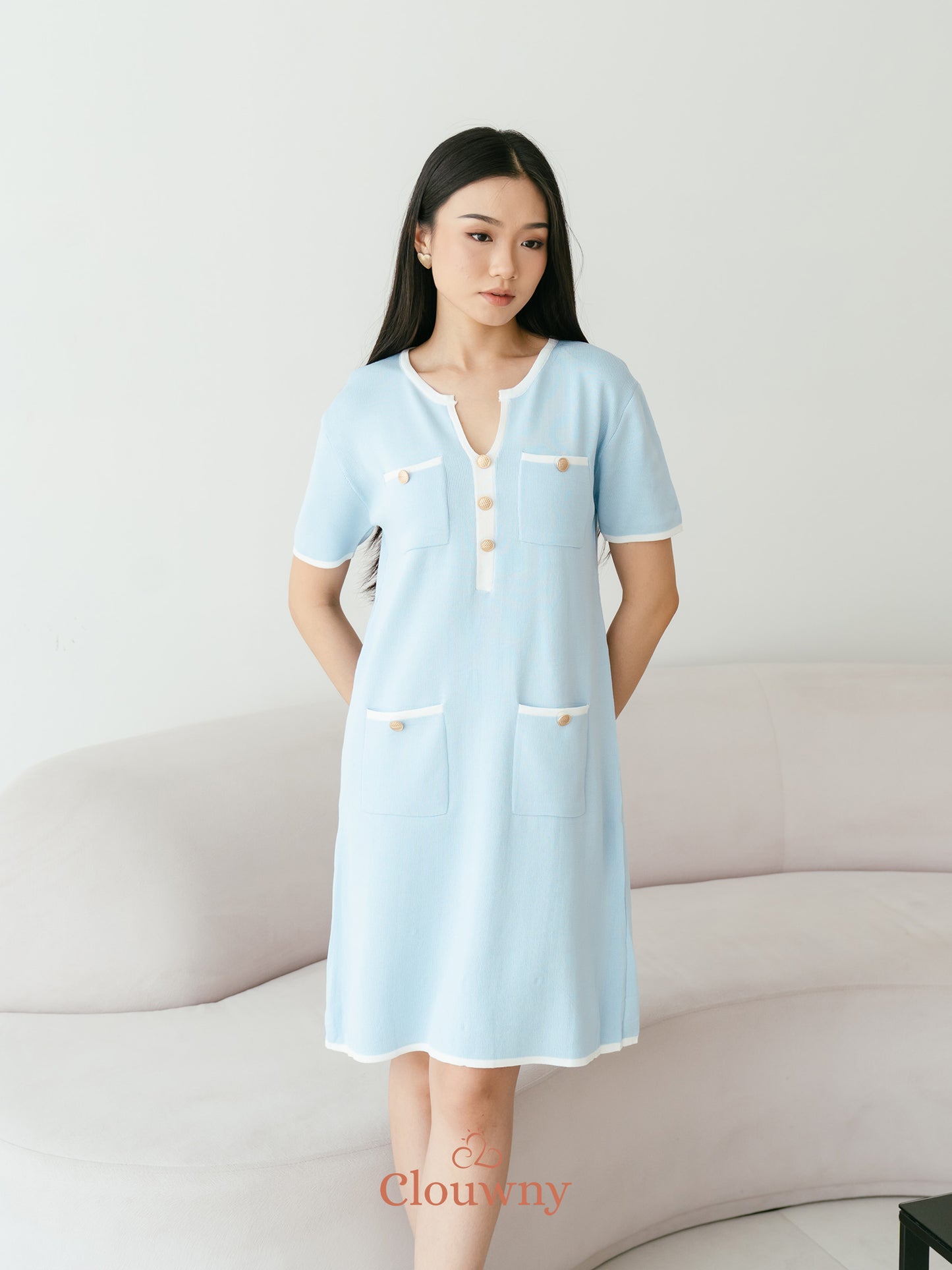 Ventura Knit Dress - Blue