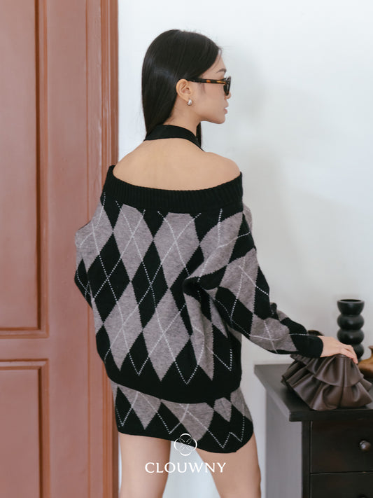 Losa Sabrina Knit Set - Black