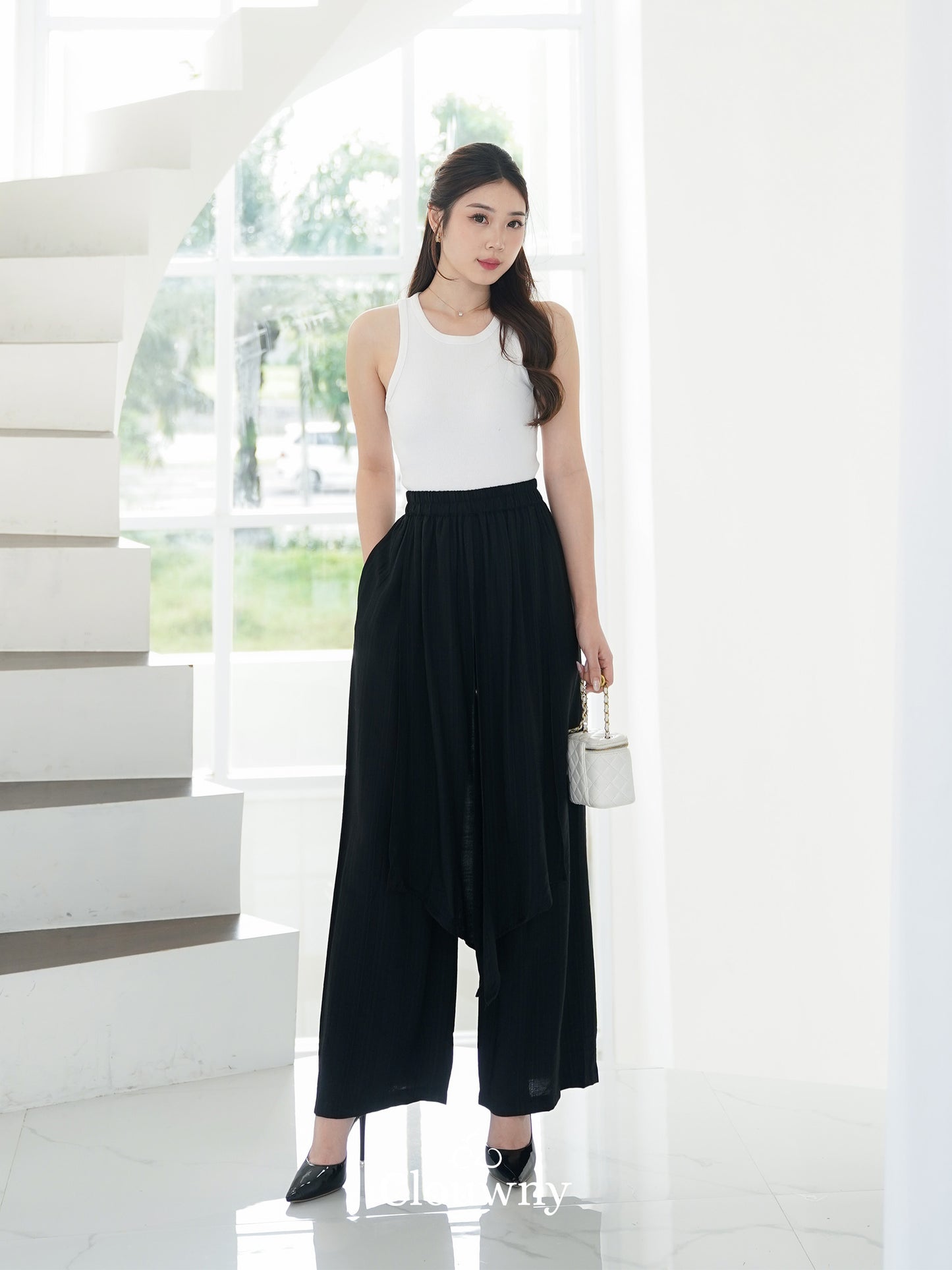 Mia Layer Cullotes - Black