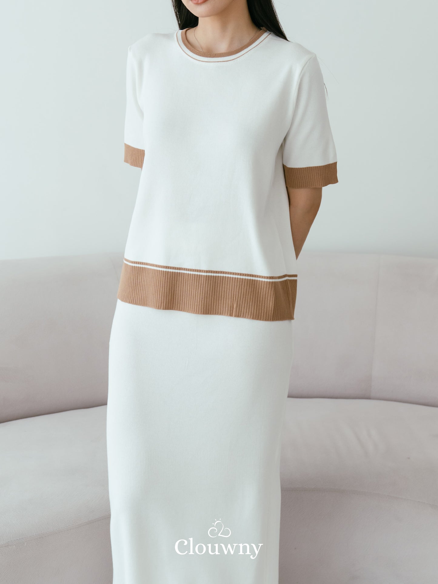 Aubrey Knit Set - White