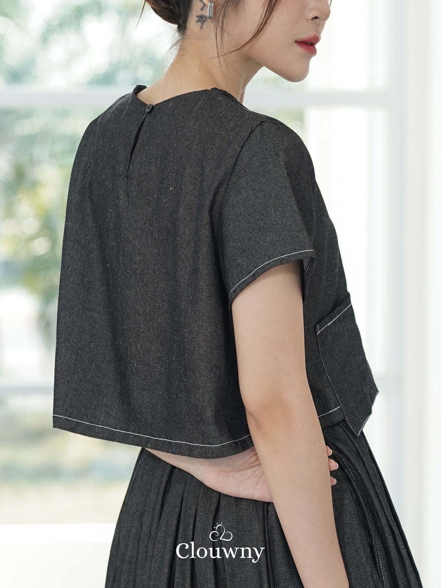 Nani Pocket Blouse - Grey