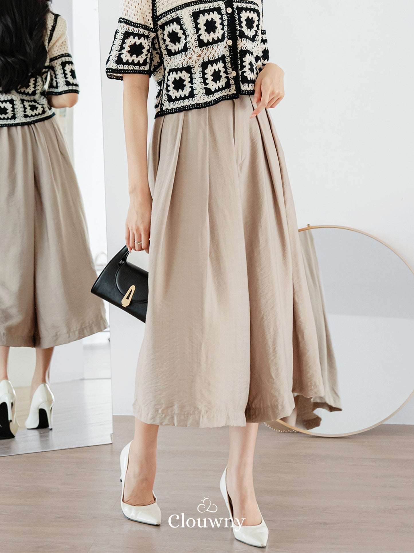 Celana Kulot Jenna - Khaki Muda