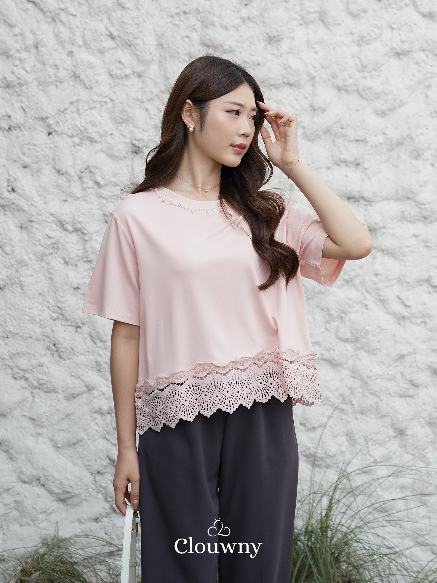 Megan Pearl Blouse - Pink