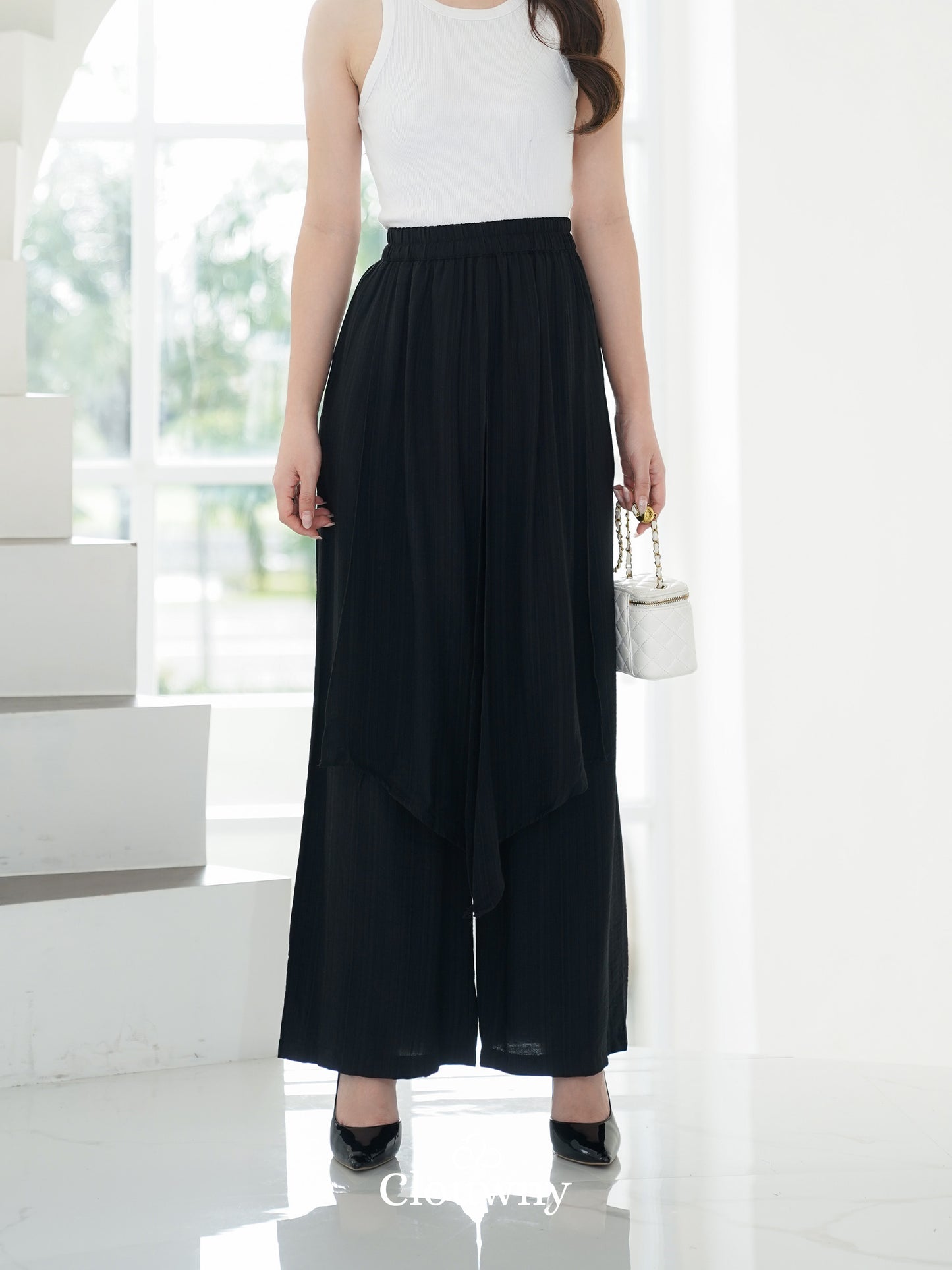 Mia Layer Cullotes - Black