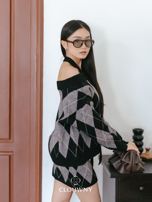 Losa Sabrina Knit Set - Black