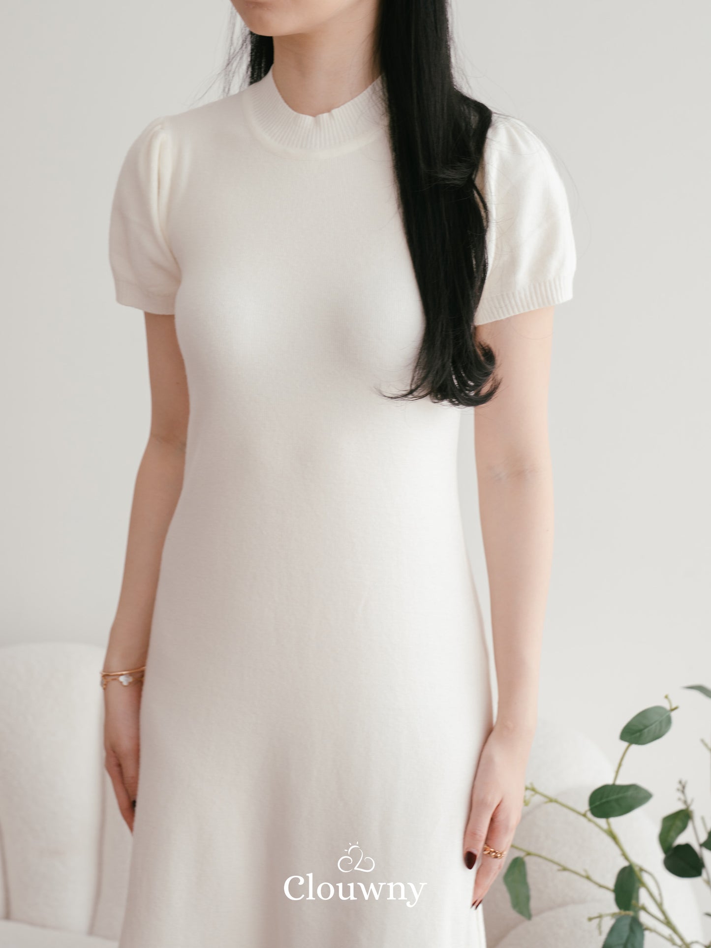 Rusty Knit Dress - Broken White