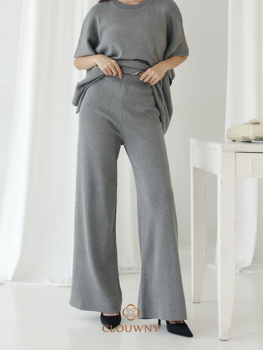 Joel Batwing Knit Set - Grey