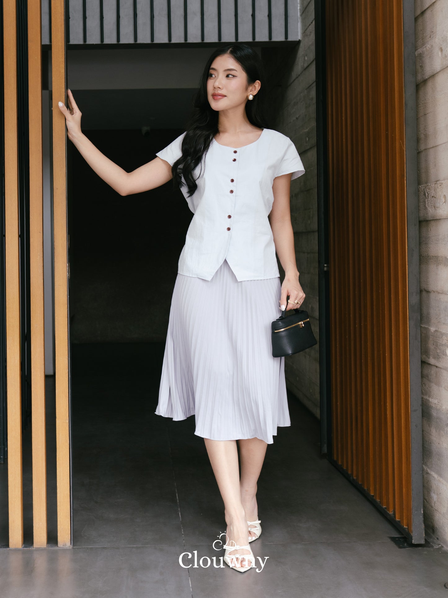 Abey Button Blouse - Mint