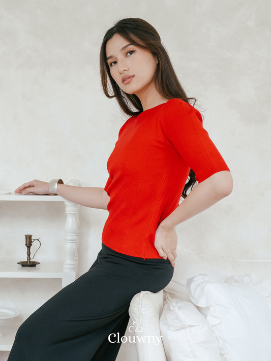 Remy Knit Top - Red