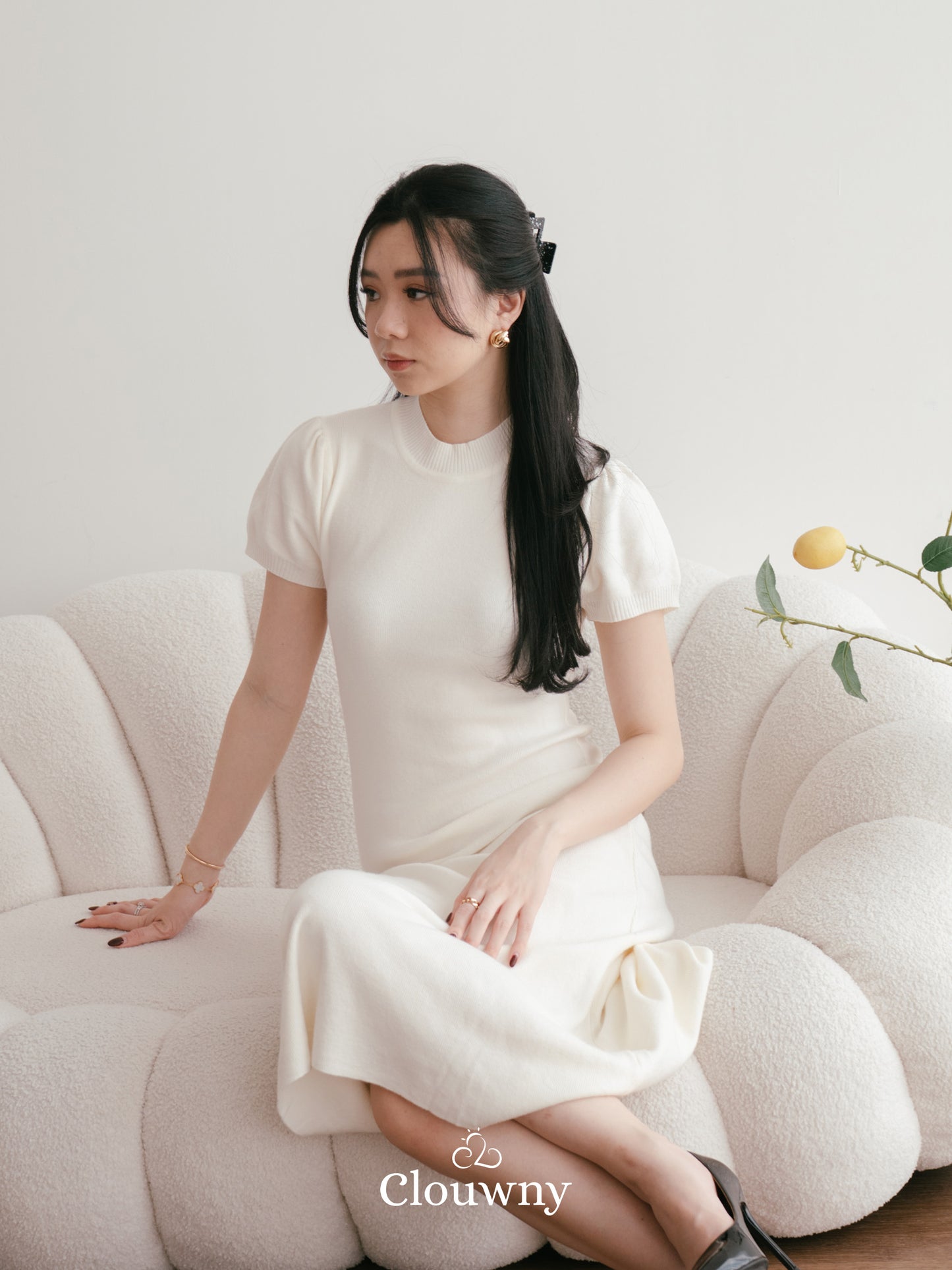 Rusty Knit Dress - Broken White