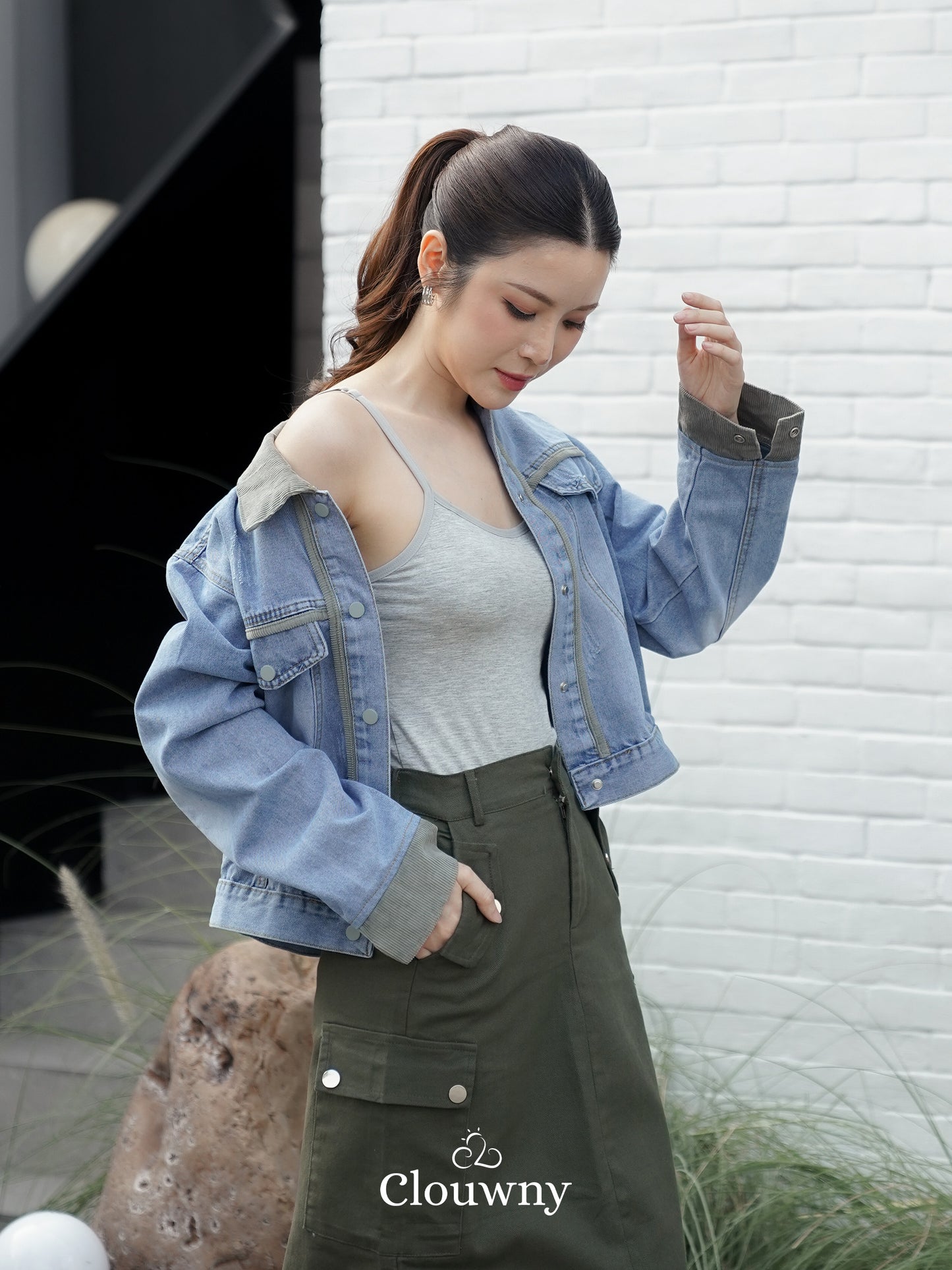 Gaby Denim Jacket - Army