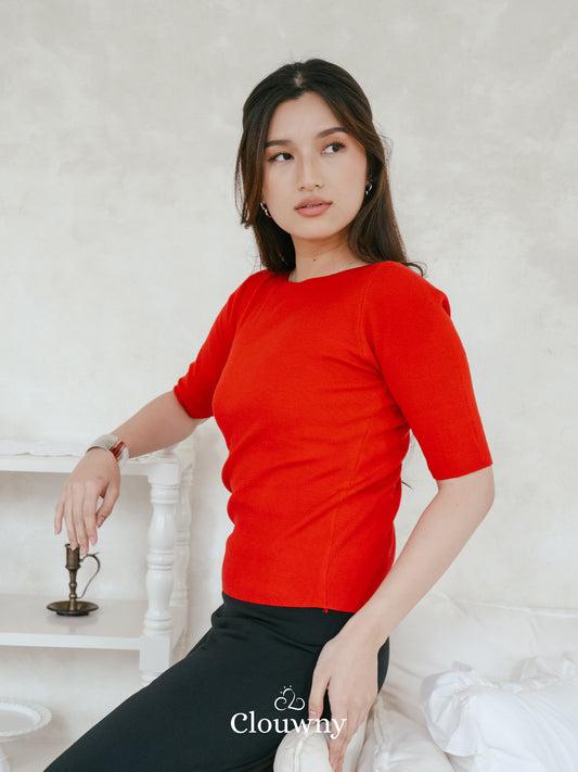 Remy Knit Top - Red