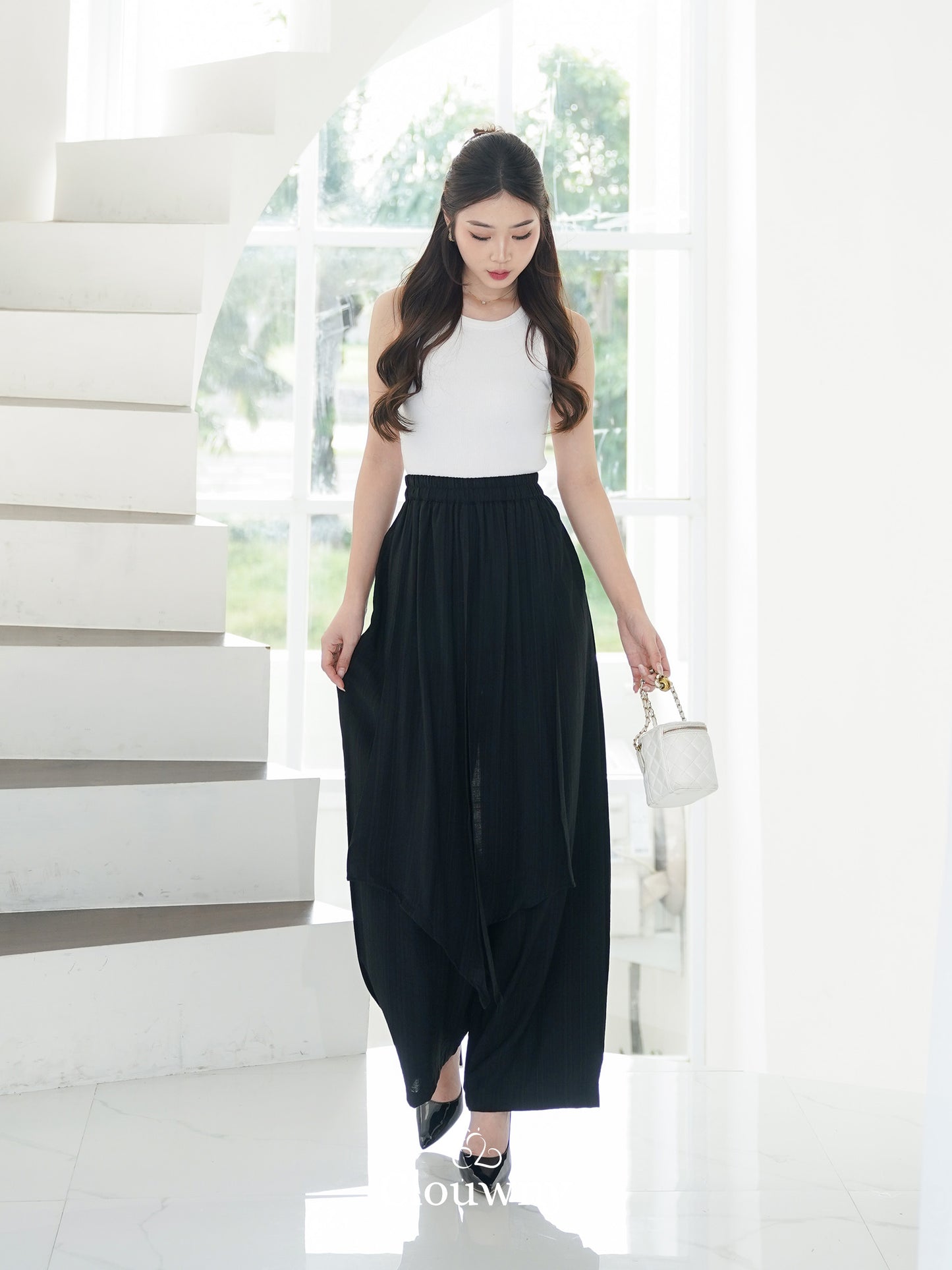 Mia Layer Cullotes - Black