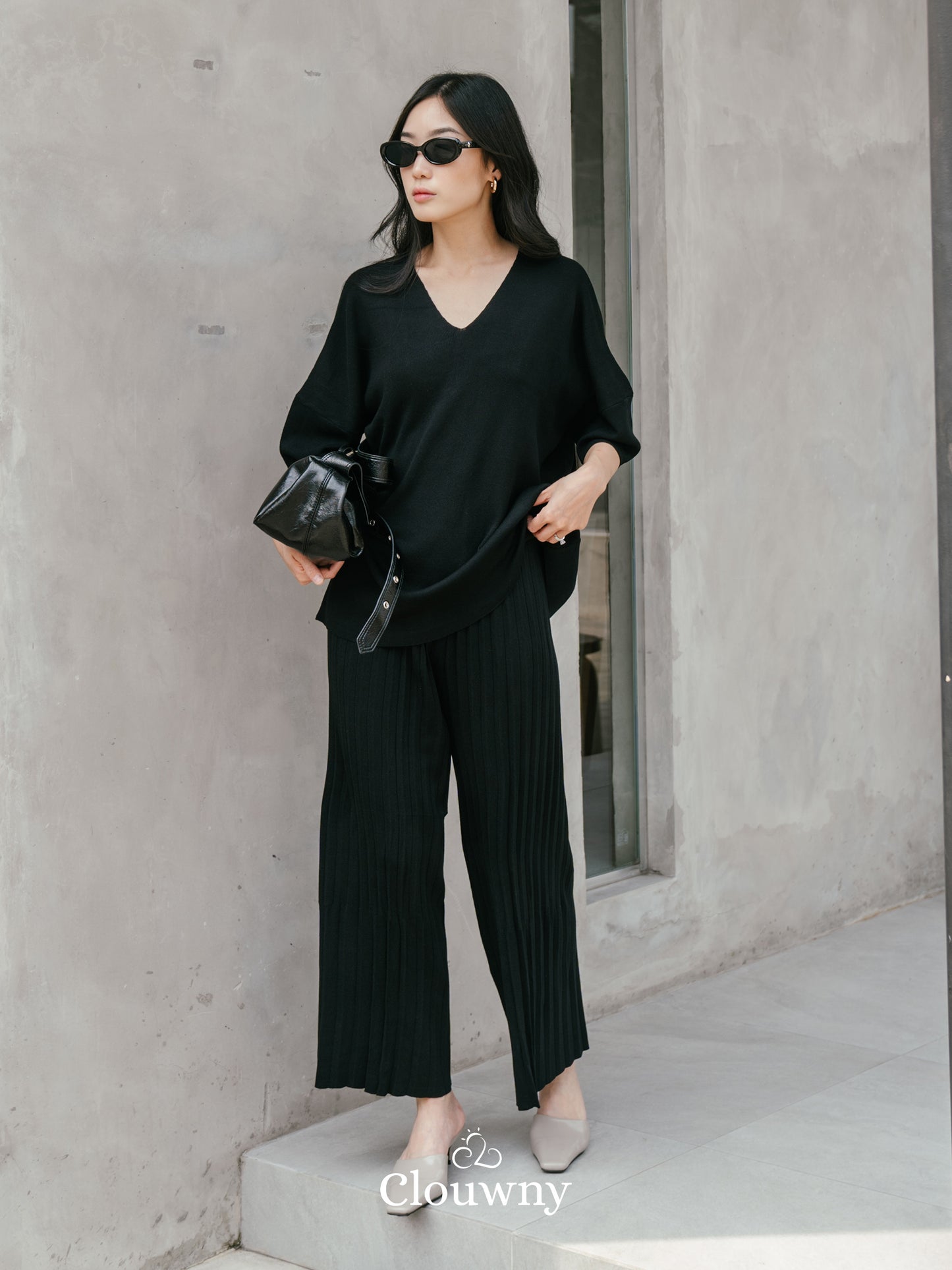 Lyra Vneck Set - Black