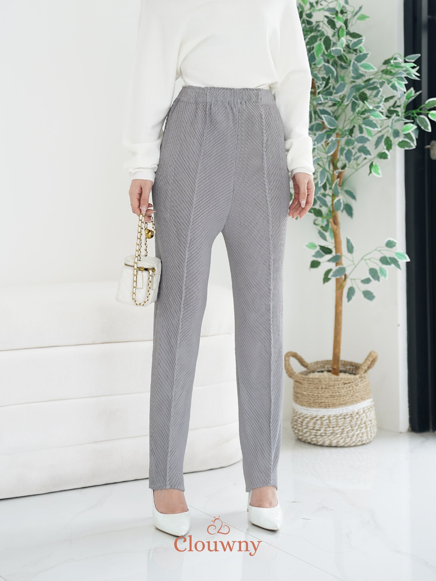 Ollie Pencil Pants - Grey