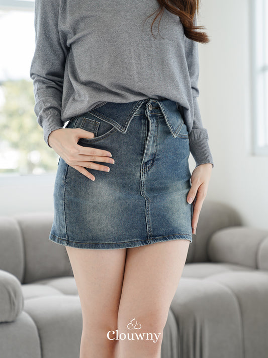 Rin Flip Waist Skort - Dark Blue