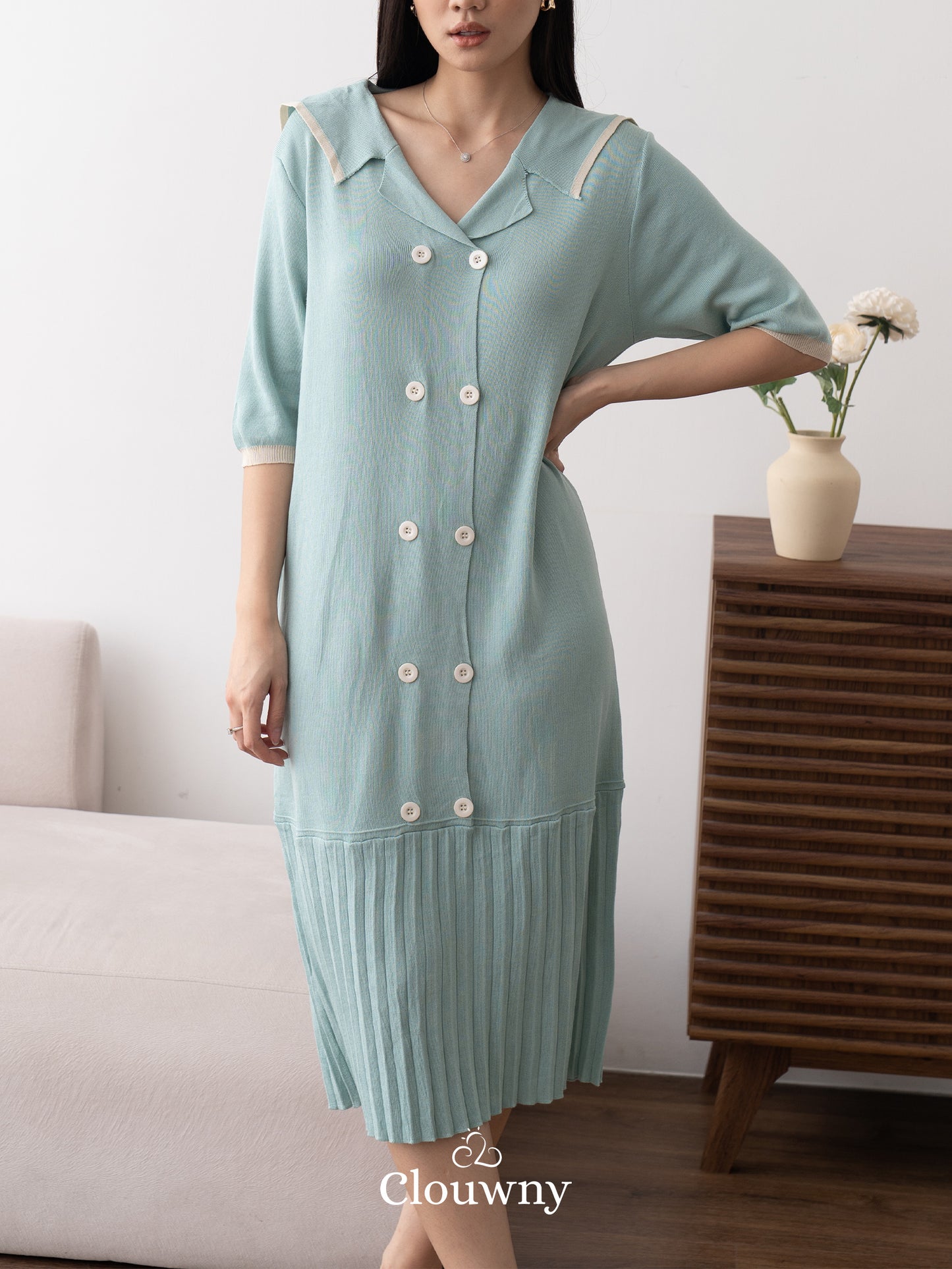 Bellen Knit Dress - Light Blue