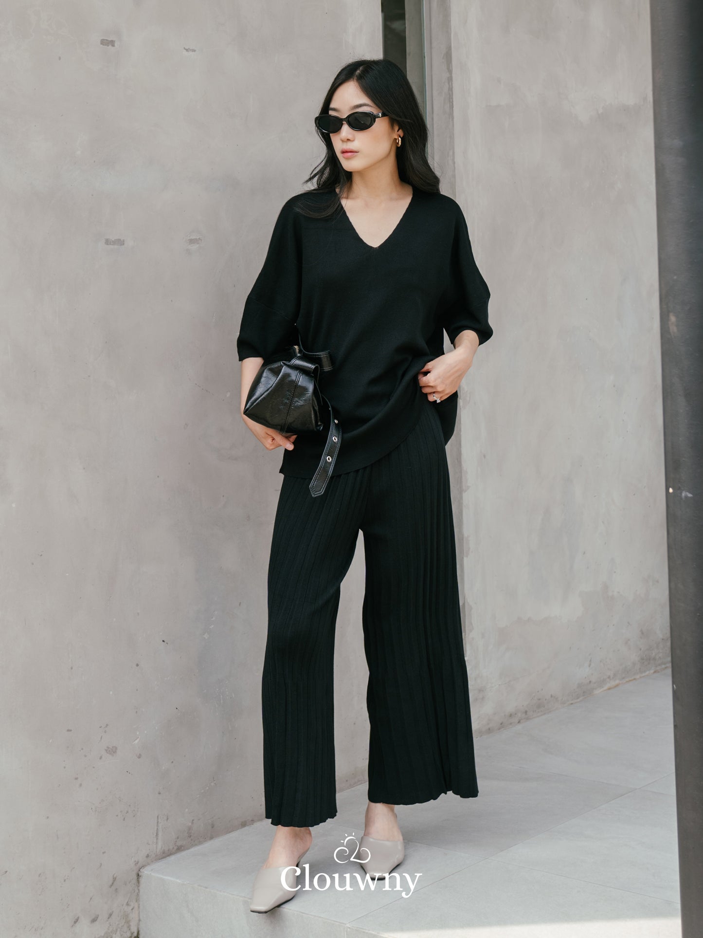 Lyra Vneck Set - Black