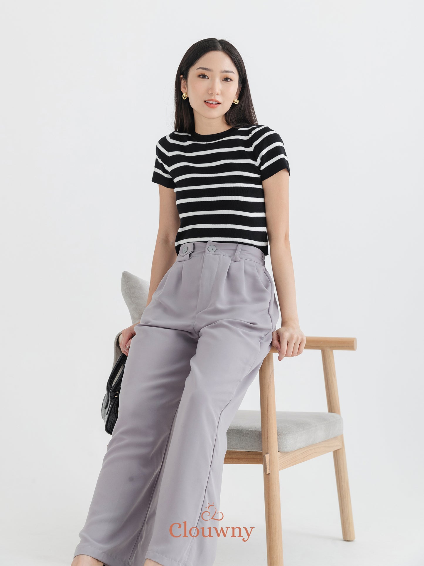 Karea Mini Pocket Pants - Light Grey